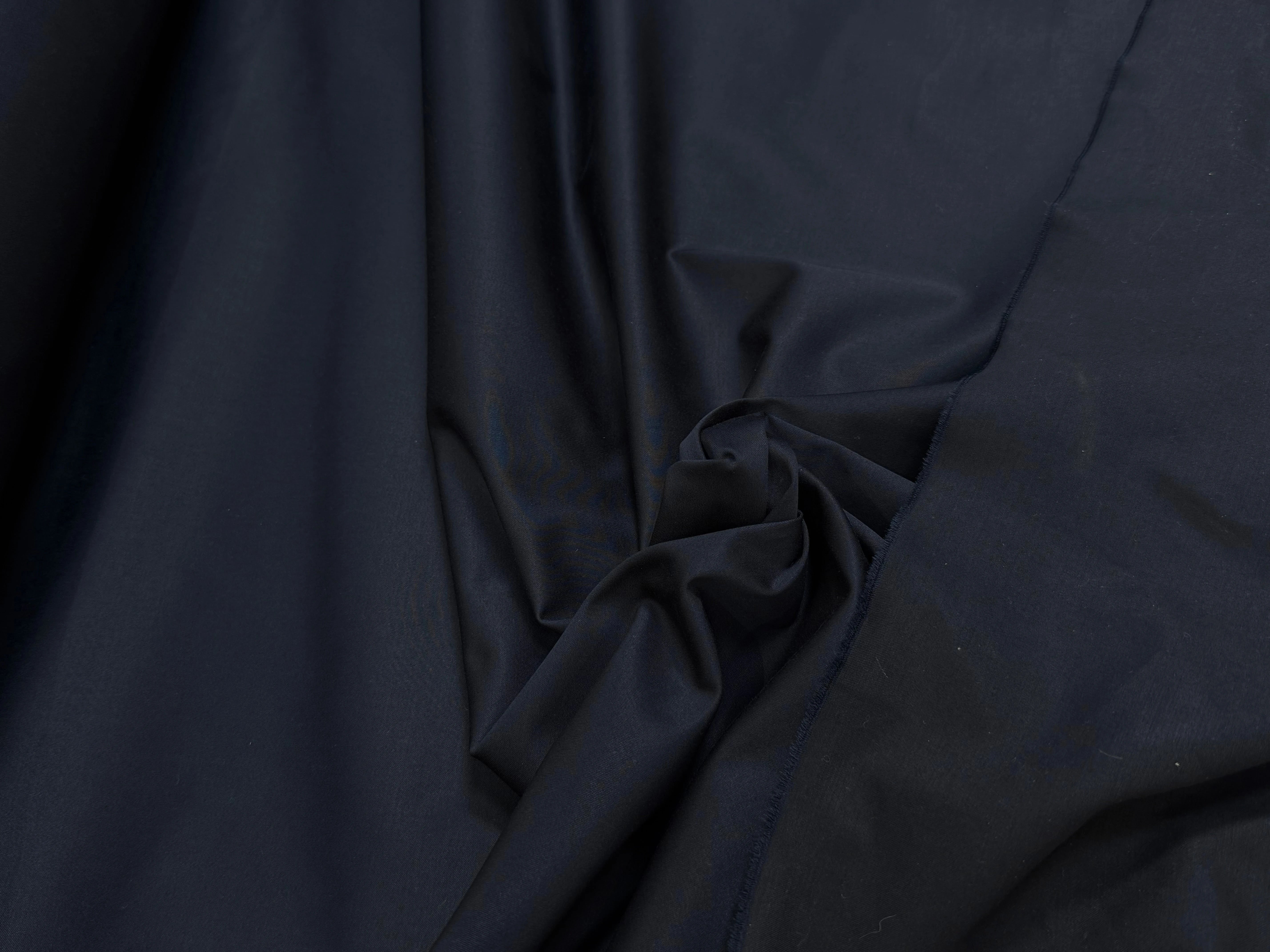 SATIN DE COTON BLEU NUIT 5% ÉLASTHANNE COUTURE - My Little Coupon