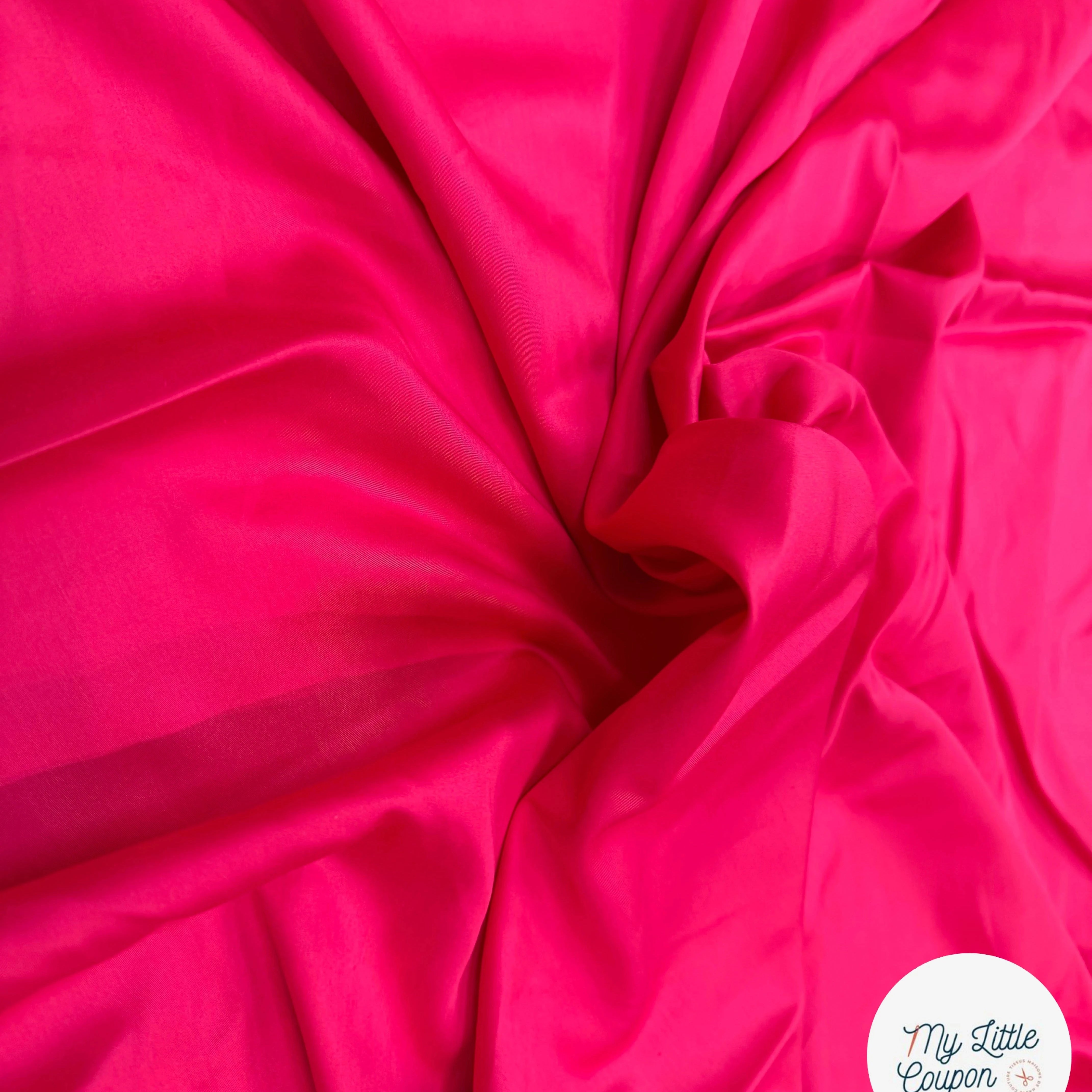 SATIN DE COTON FUCHSIA - My Little Coupon