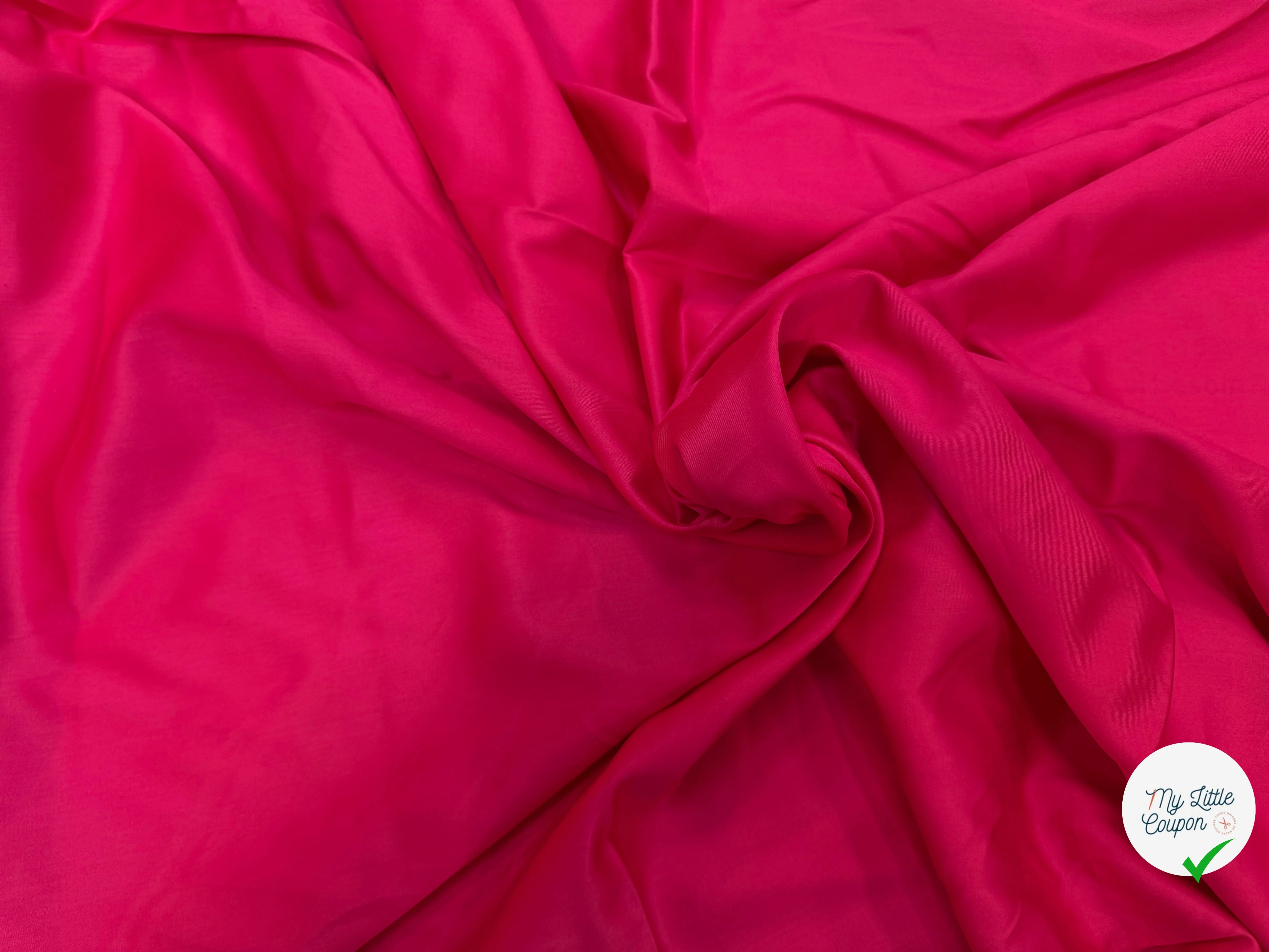 SATIN DE COTON FUCHSIA - My Little Coupon