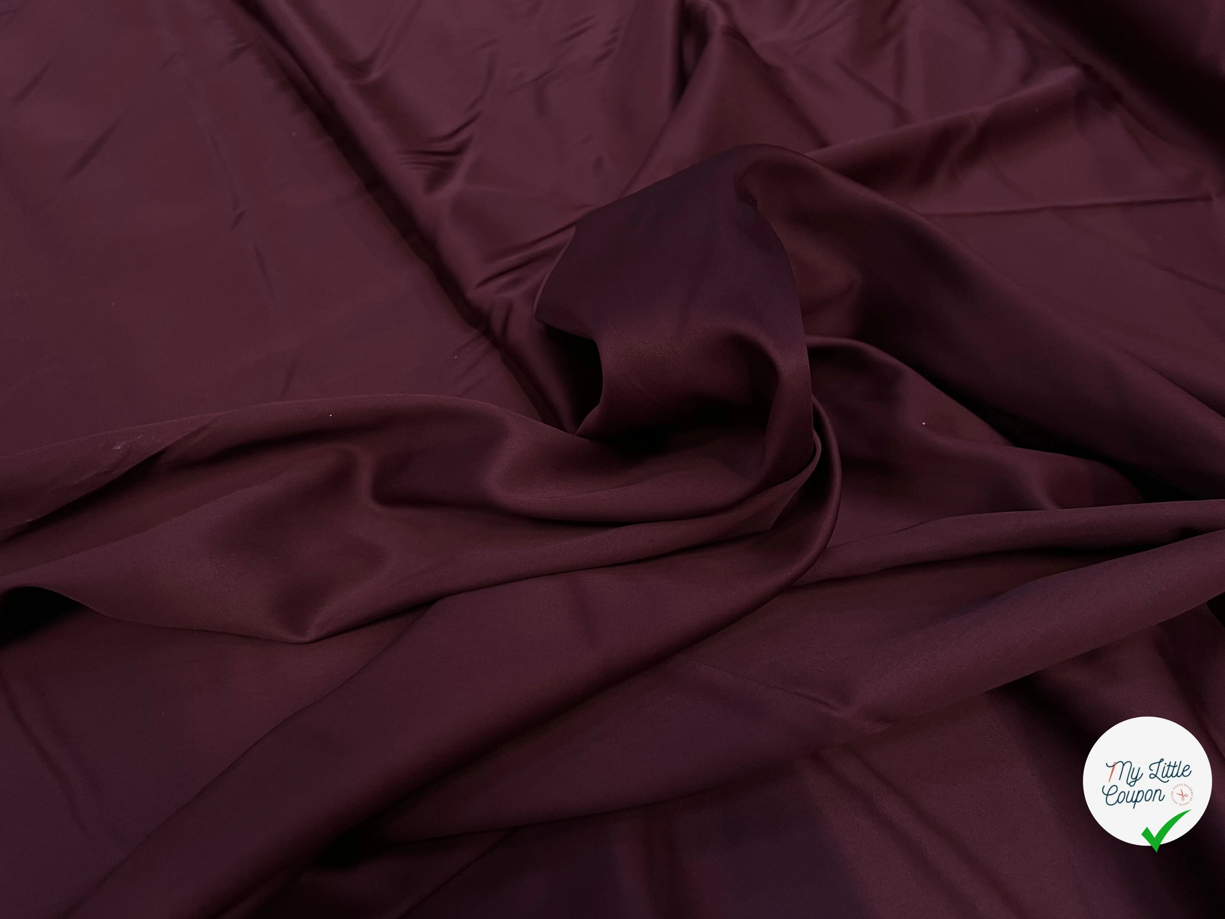 SATIN DE COTON LIE-DE-VIN - My Little Coupon