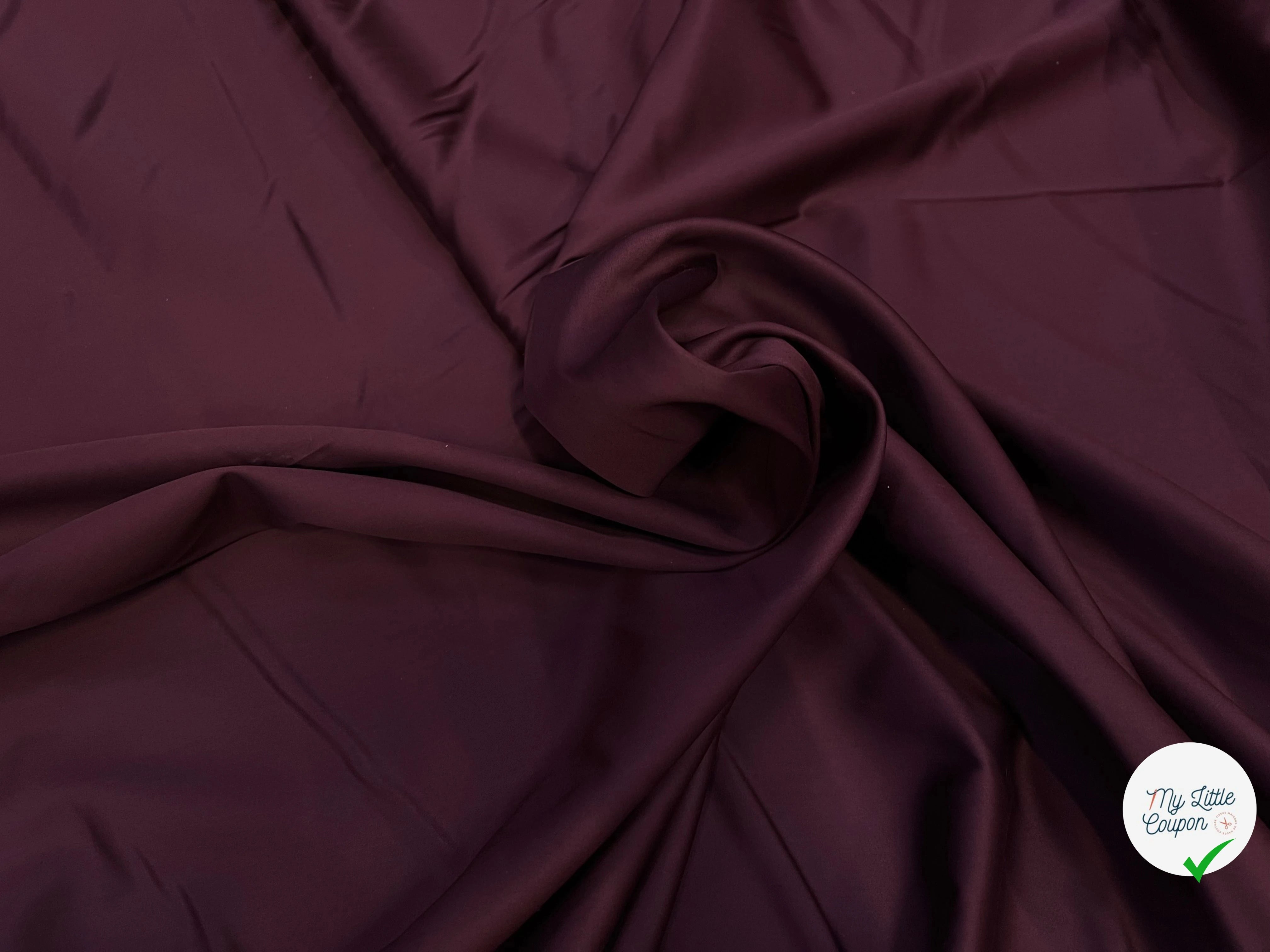 SATIN DE COTON LIE-DE-VIN - My Little Coupon