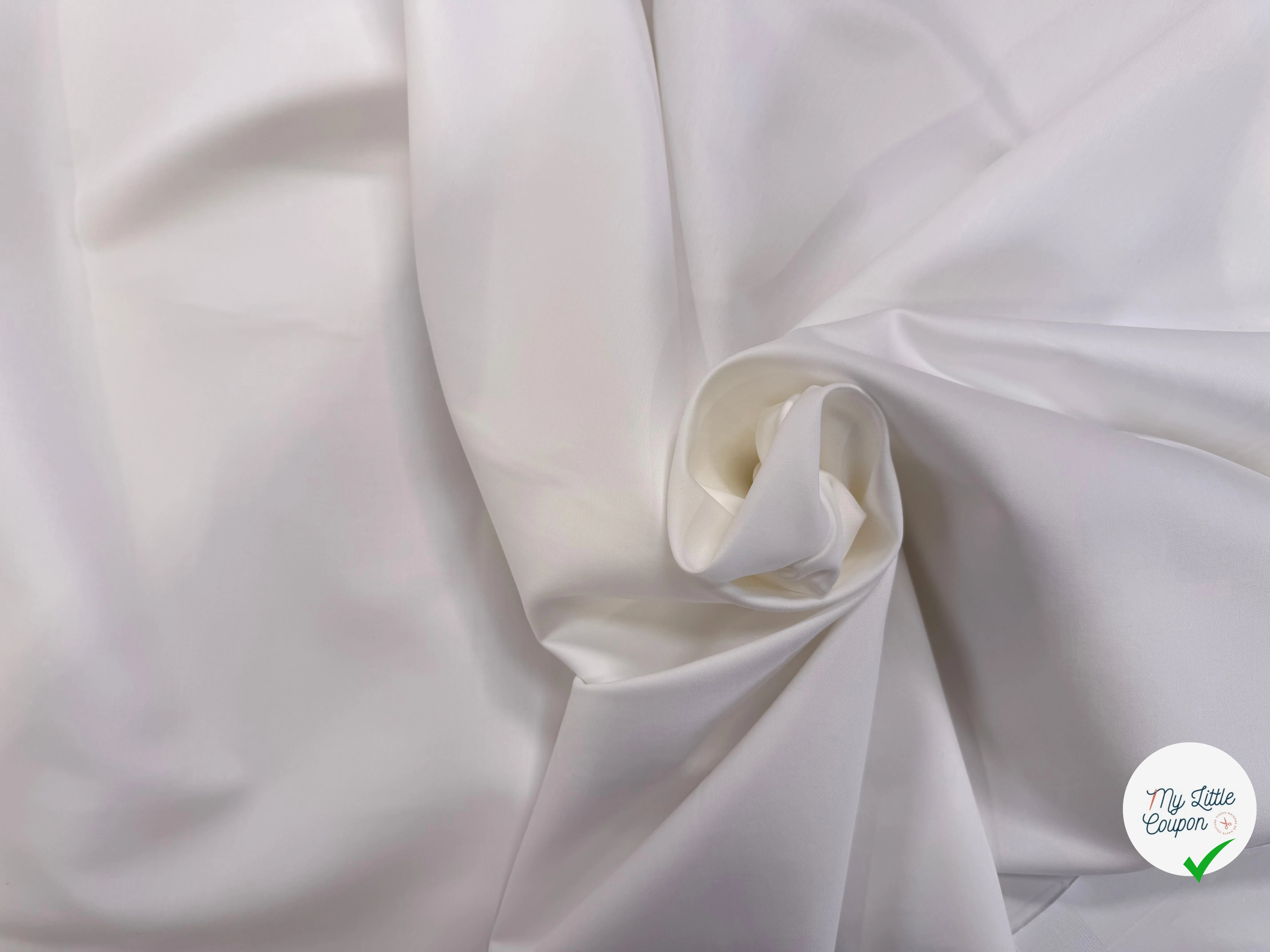 SATIN DE COTON LOURD BLANC OPTIQUE - My Little Coupon