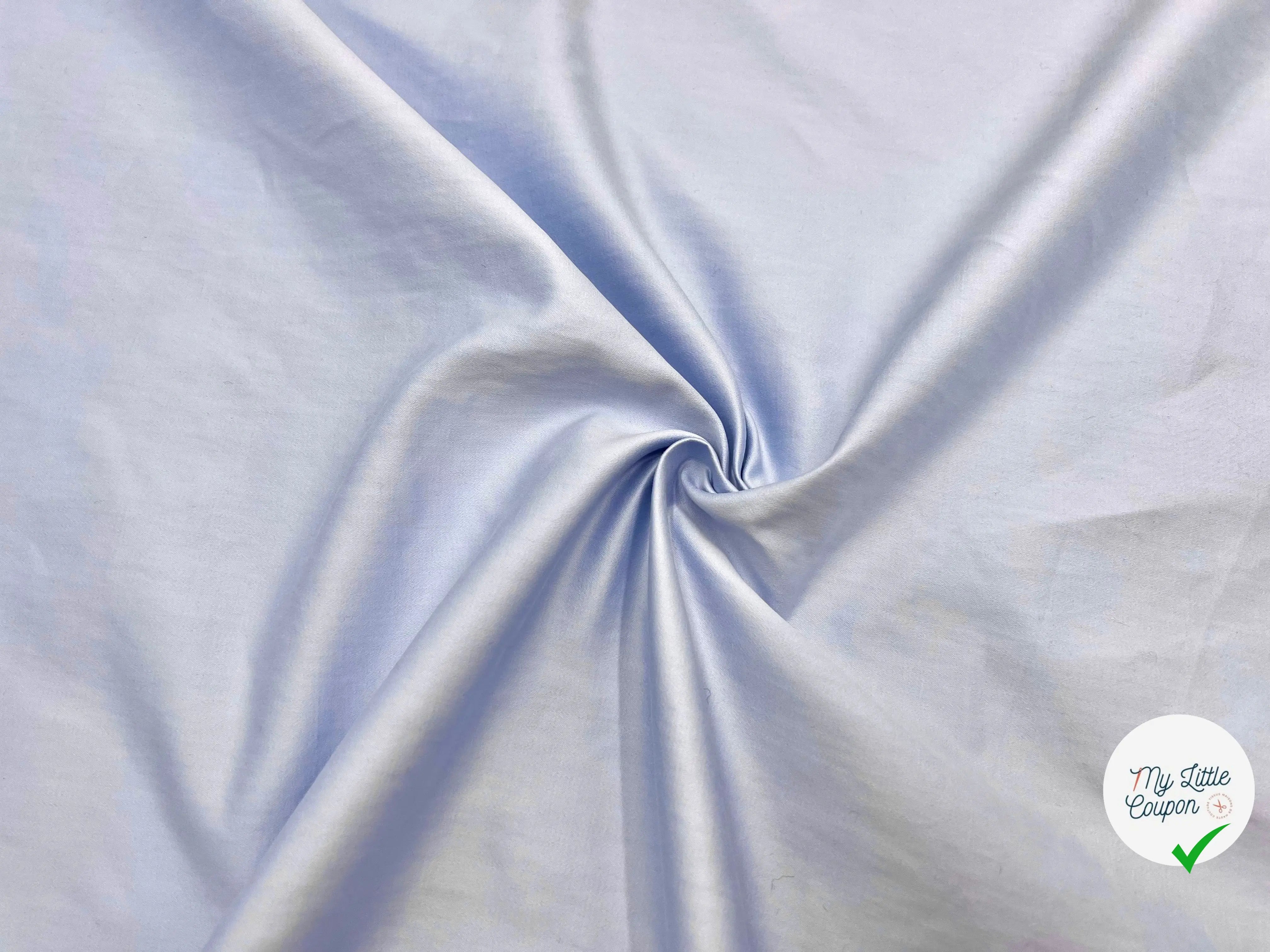 SATIN DE COTON LOURD BLEU CIEL - My Little Coupon - tissu - coudre