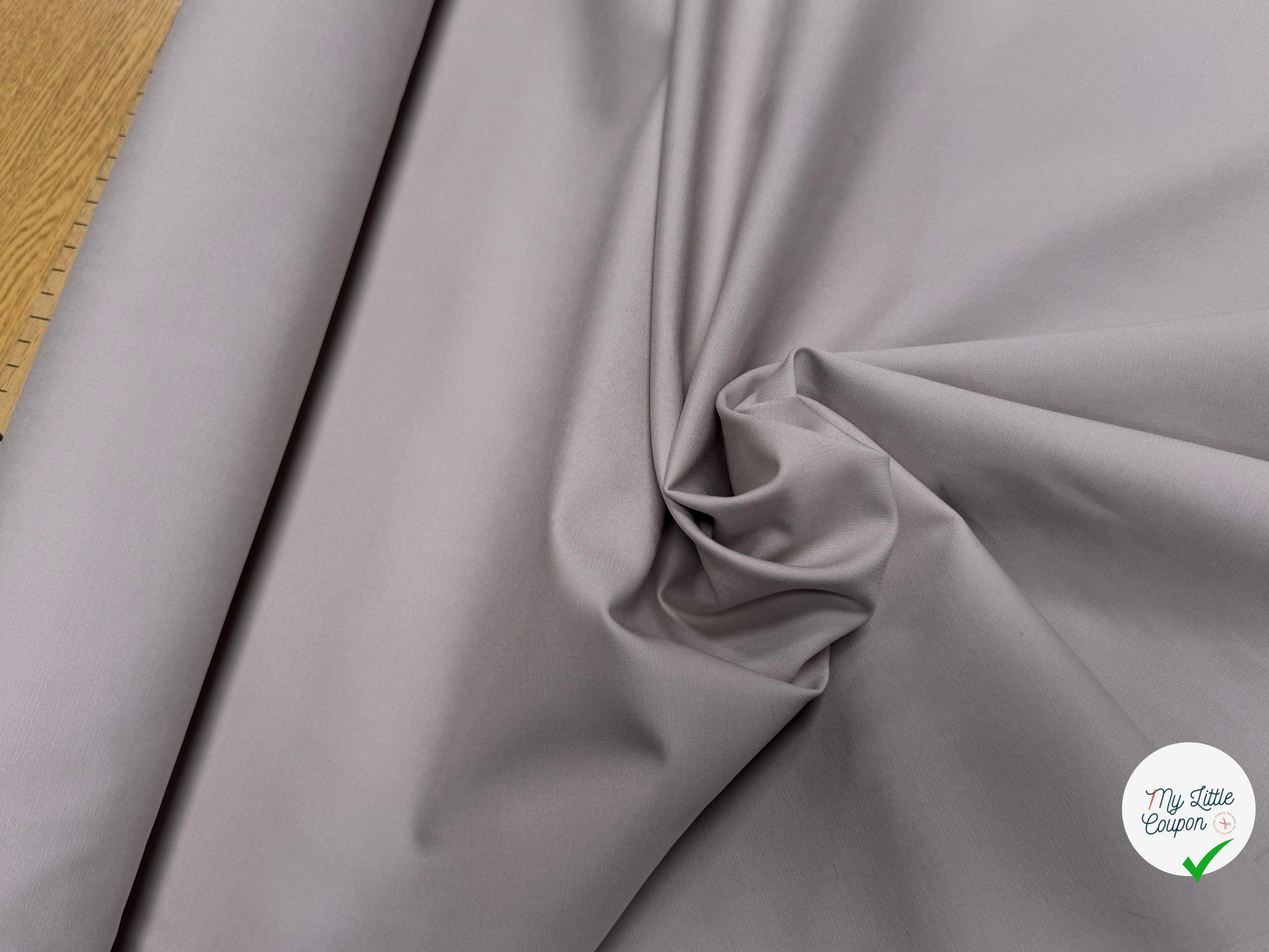 SATIN DE COTON LOURD CAFÉ LATÉ QUALITÉ COUTURE STRETCH - My Little Coupon