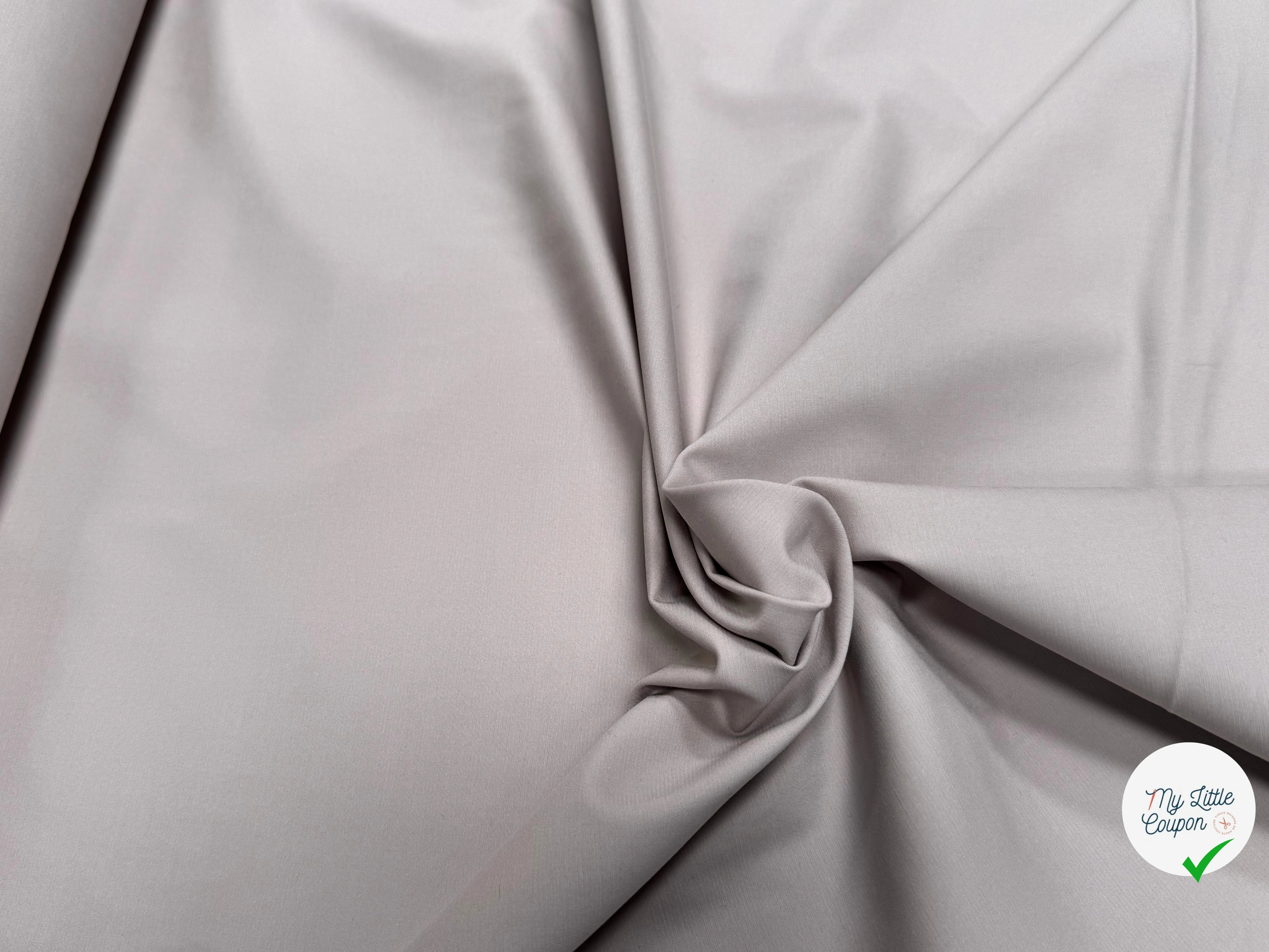 SATIN DE COTON LOURD CAFÉ LATÉ QUALITÉ COUTURE STRETCH - My Little Coupon