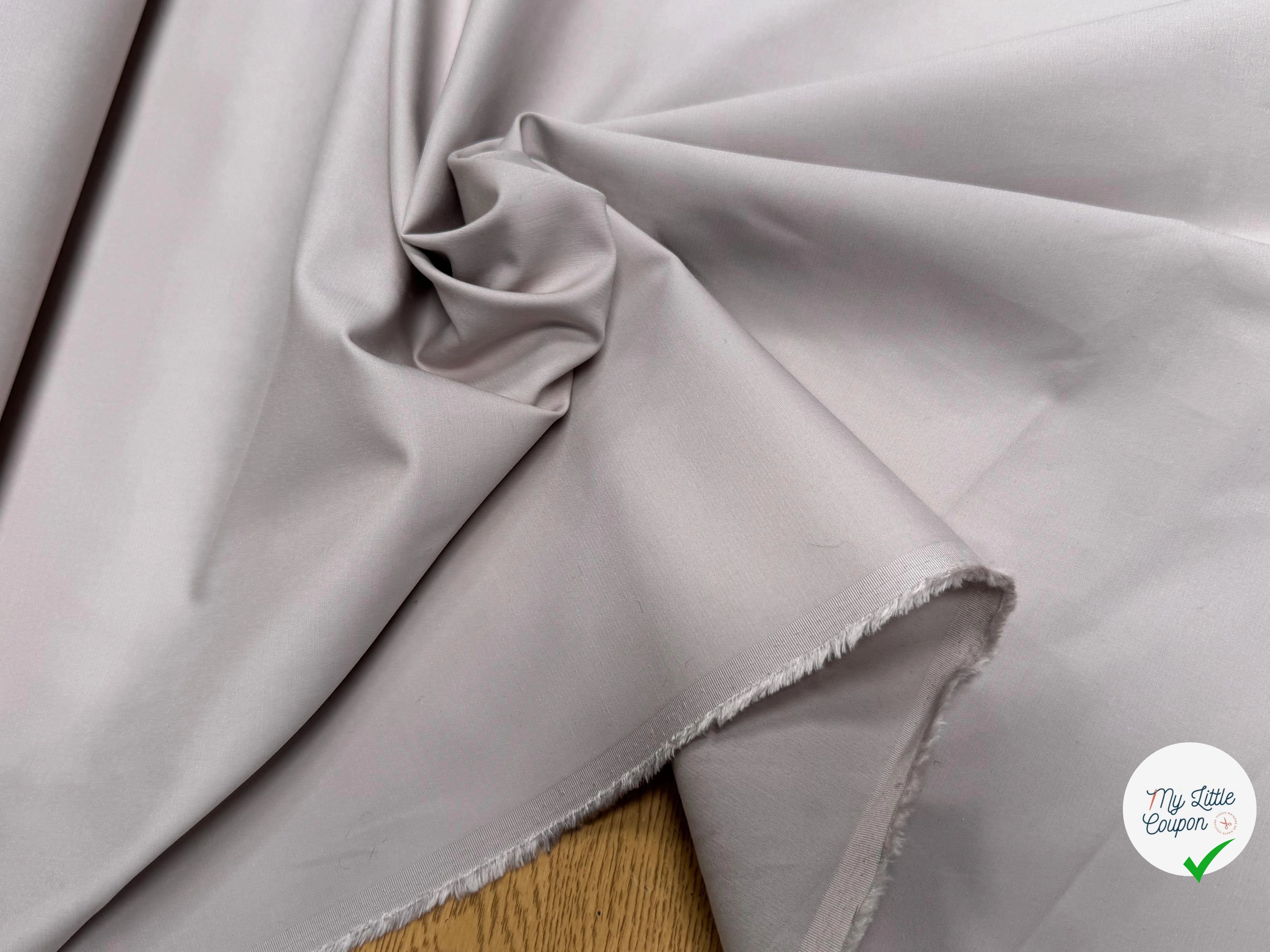 SATIN DE COTON LOURD CAFÉ LATÉ QUALITÉ COUTURE STRETCH - My Little Coupon