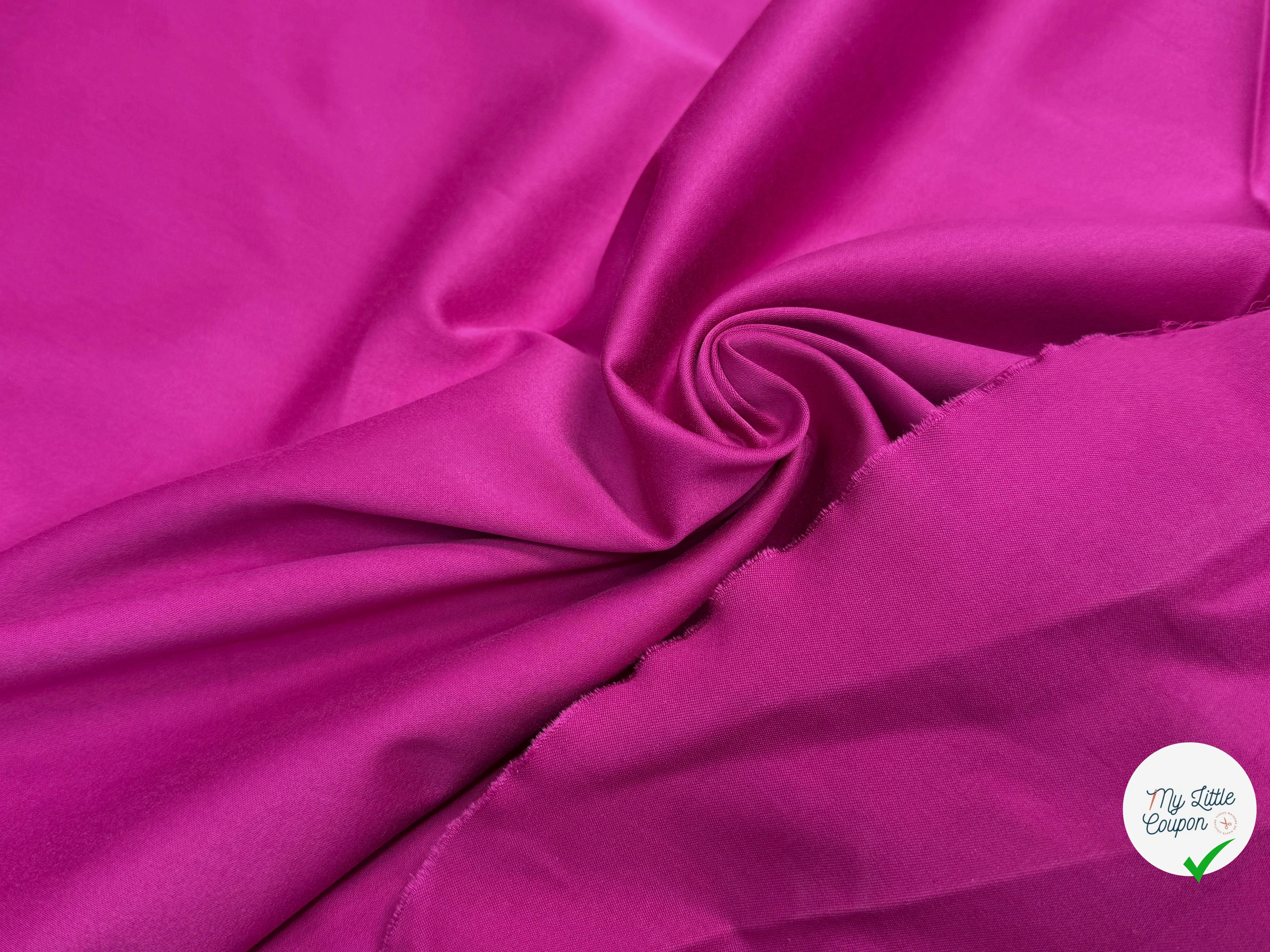 SATIN DE COTON LOURD FUSHIA - My Little Coupon