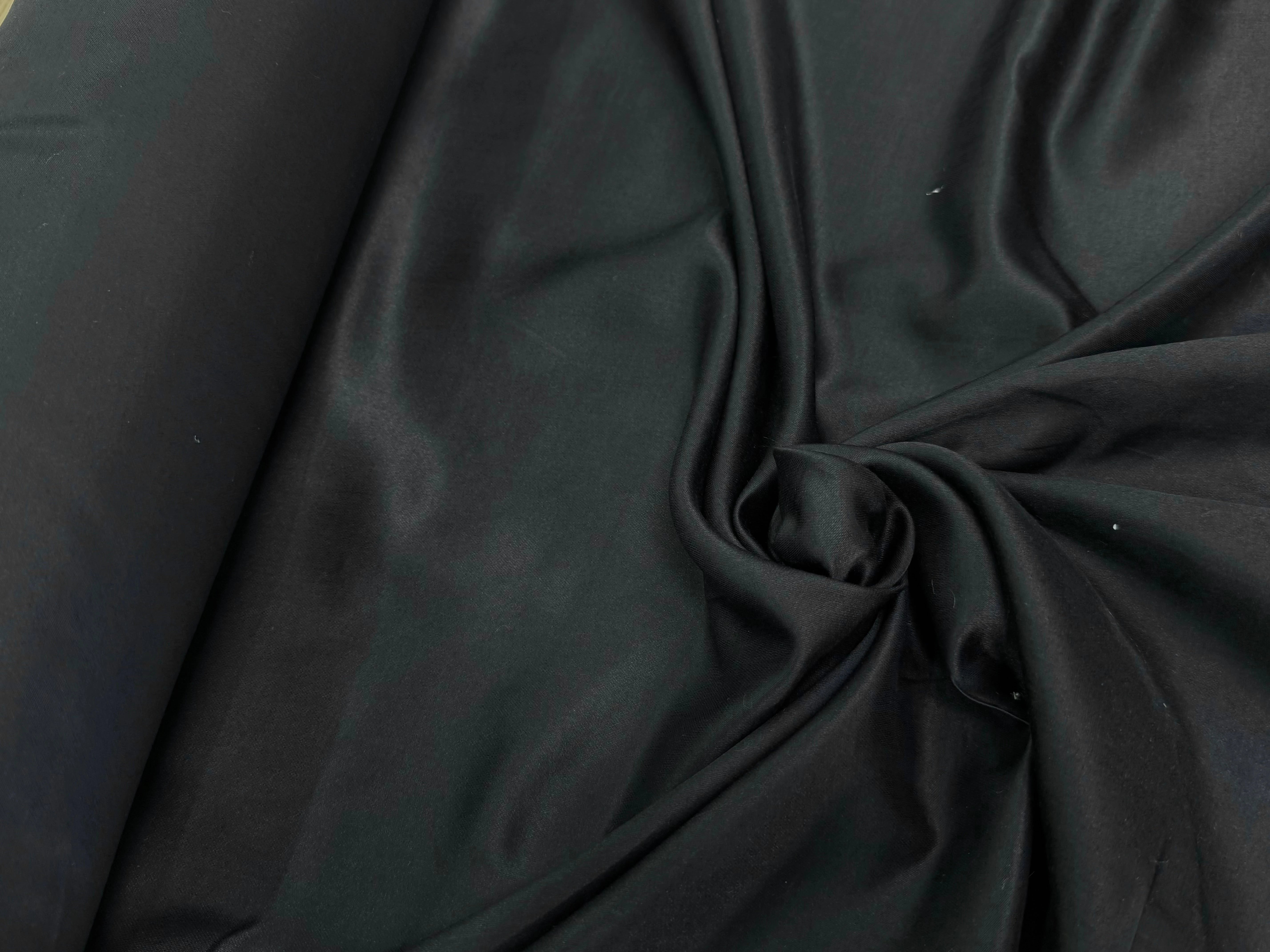 SATIN DE COTON NOIR SUPERBE TOUCHER 100% COTON - My Little Coupon