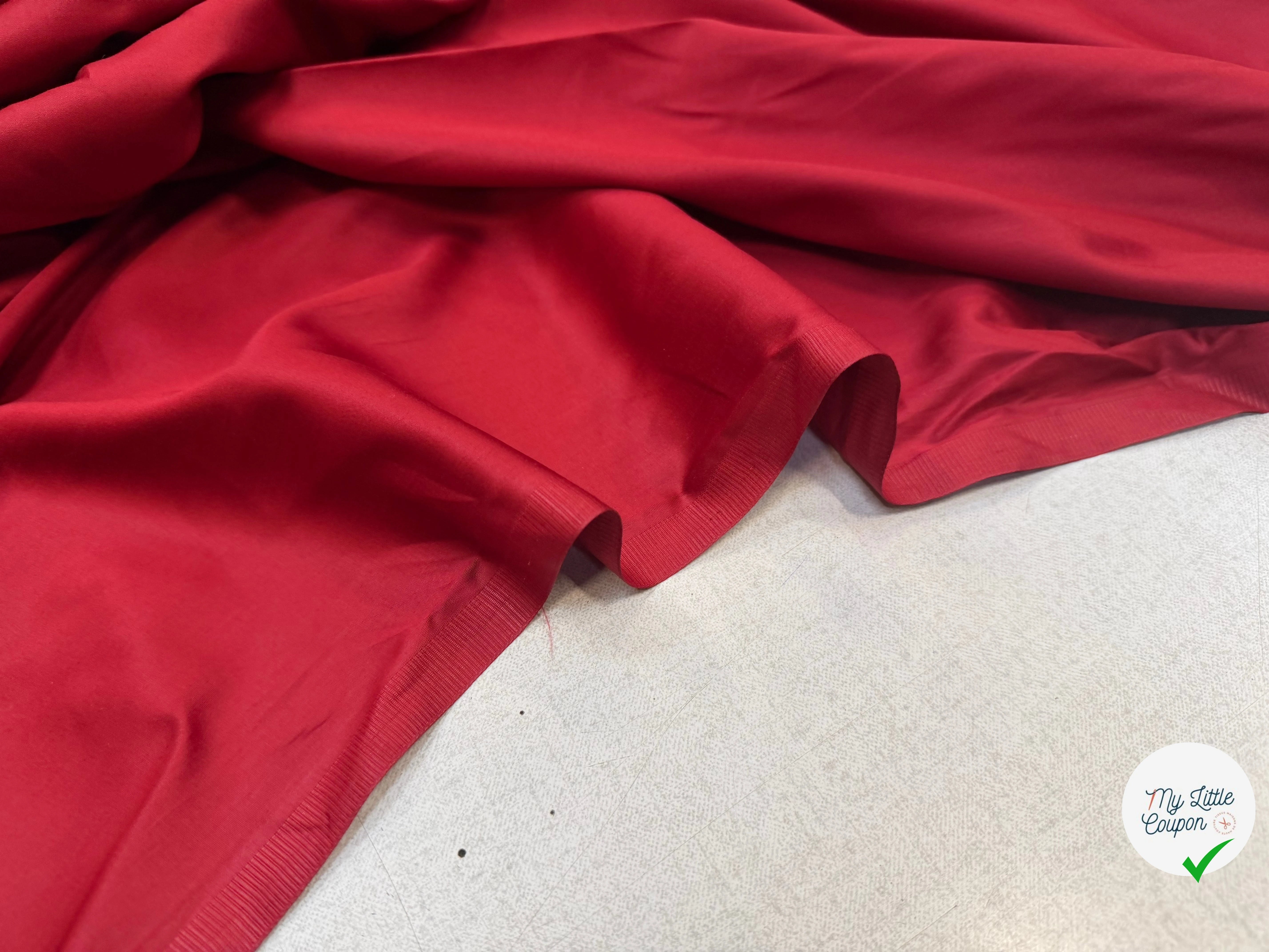 SATIN DE COTON ROUGE FONCÉ - My Little Coupon