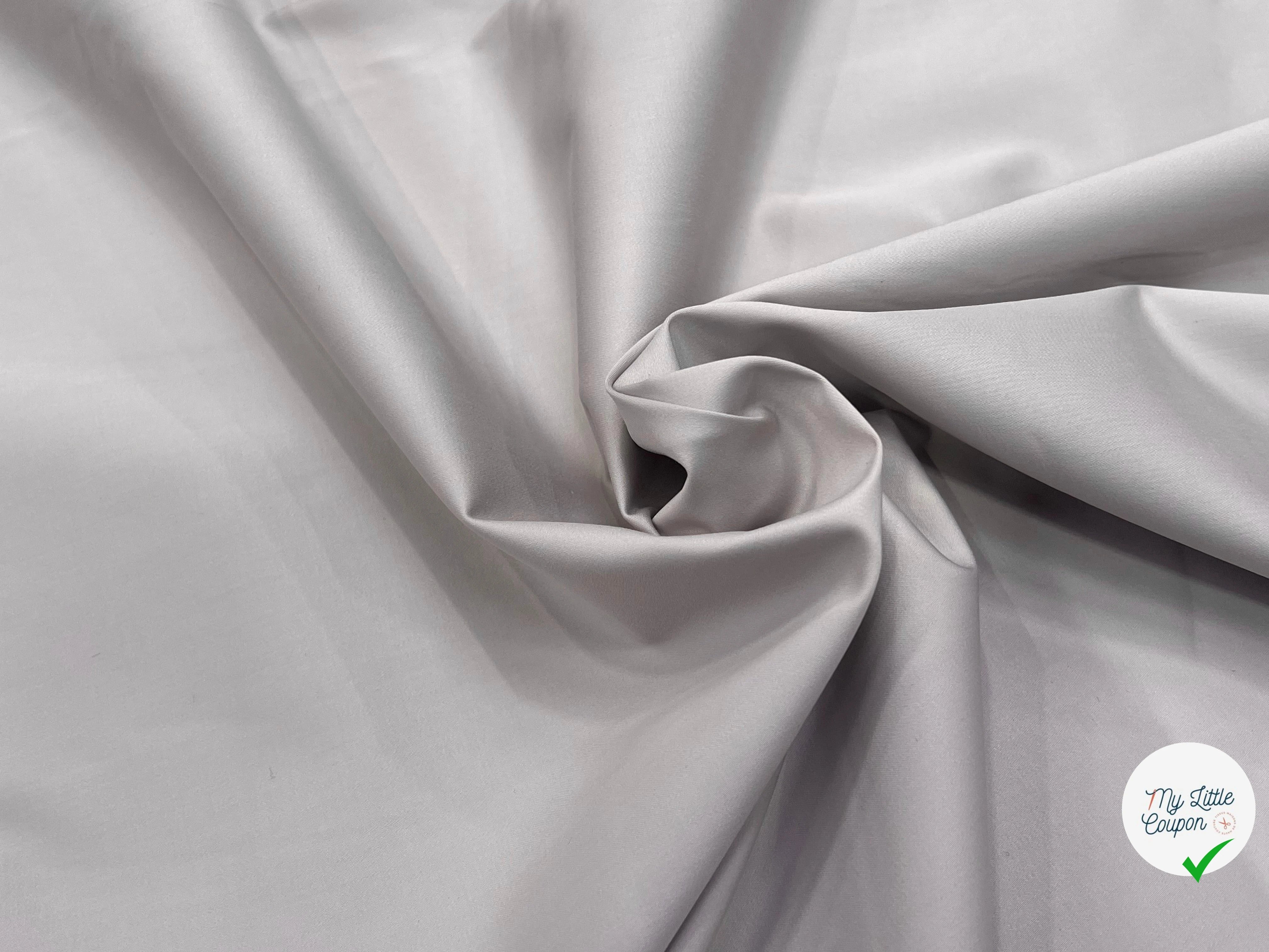 SATIN DE COTON STRETCH BEIGE CAFÉ AU LAIT - My Little Coupon