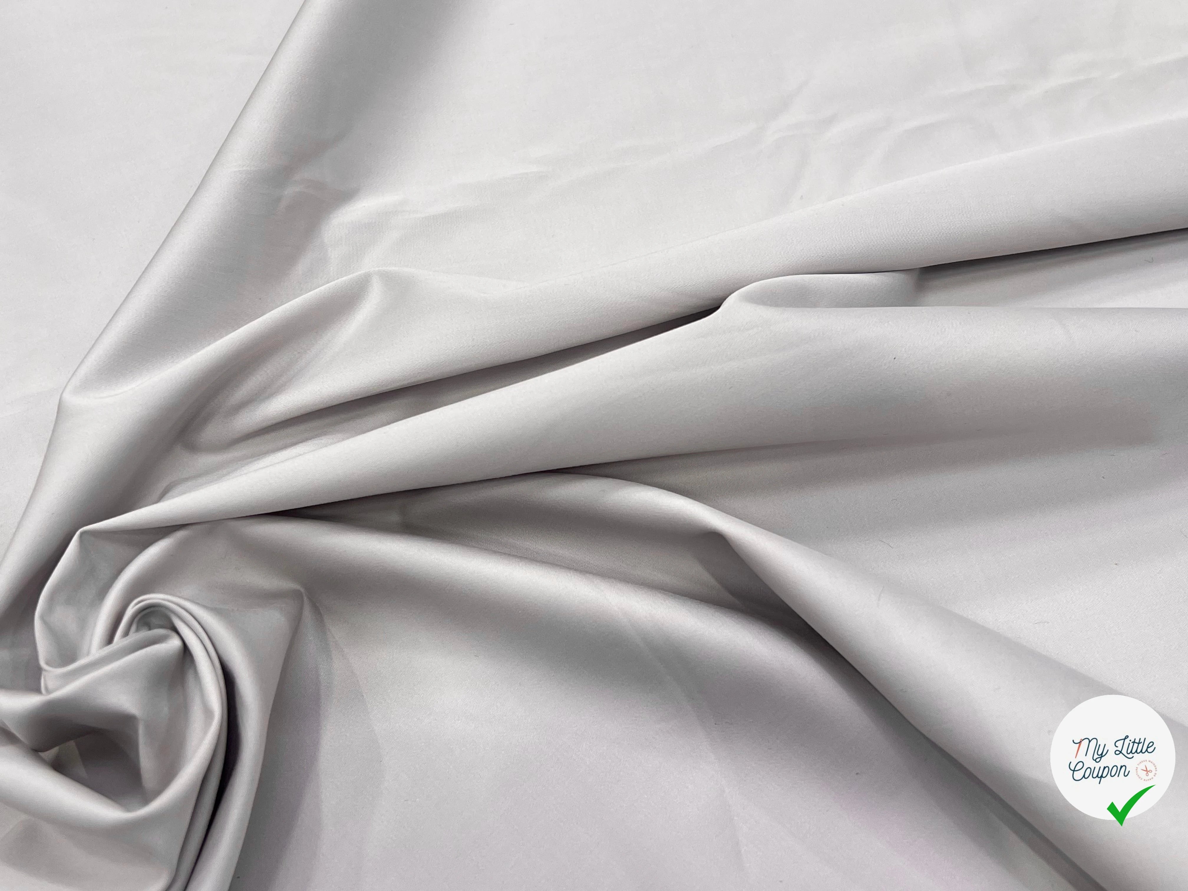 SATIN DE COTON STRETCH BEIGE CAFÉ AU LAIT - My Little Coupon