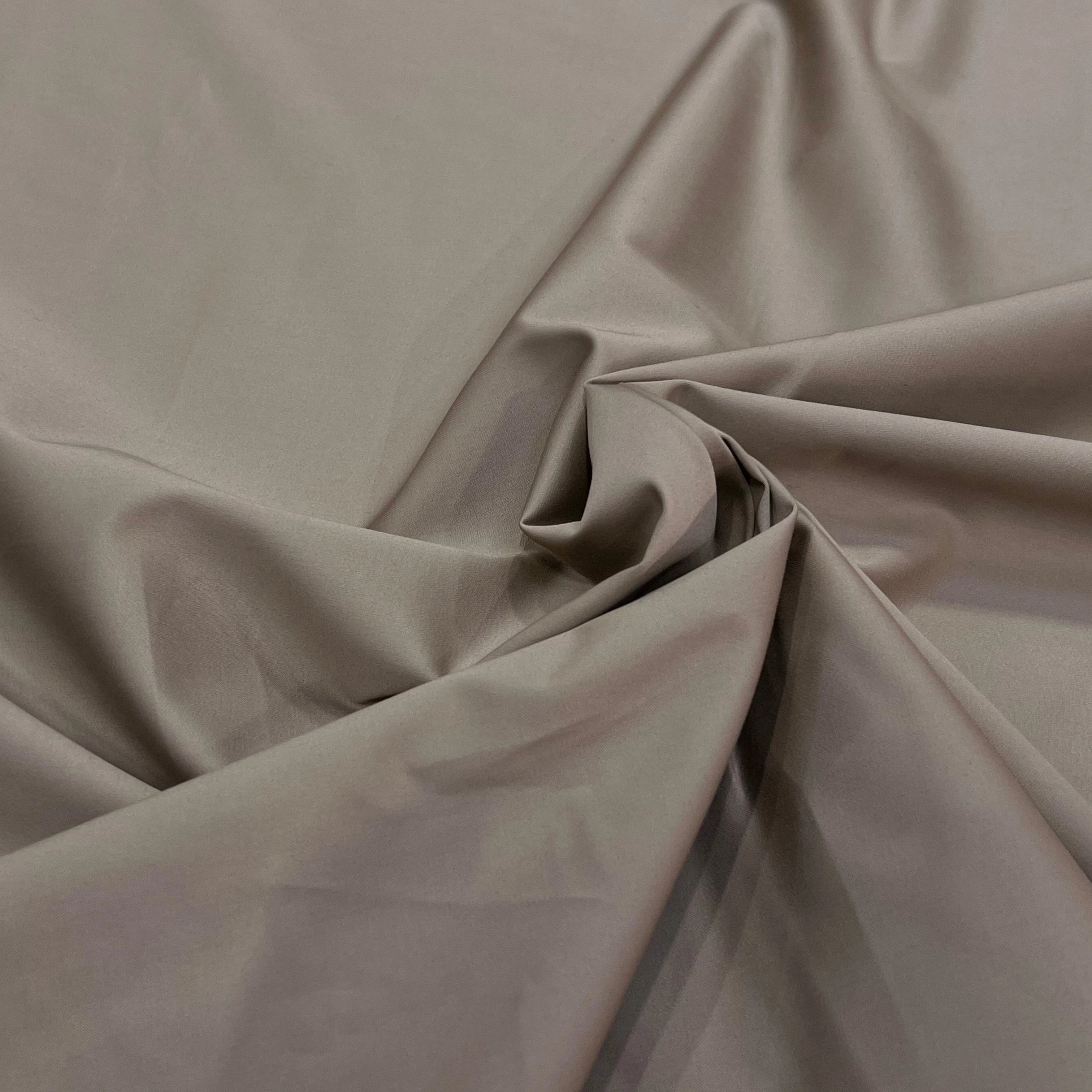 SATIN DE COTON STRETCH BEIGE MARRONÉ 150CM - My Little Coupon