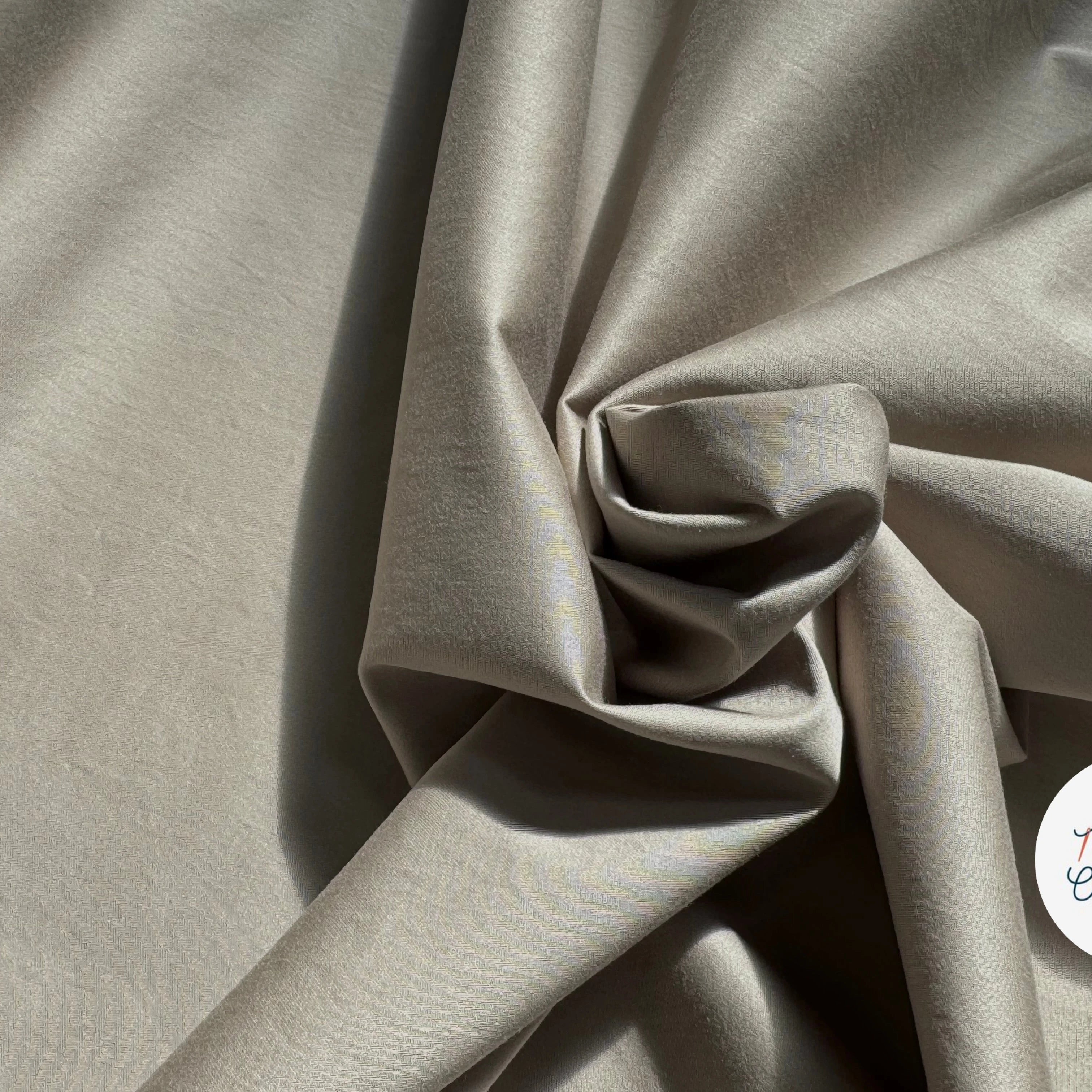 SATIN DE COTON STRETCH BEIGE SUBLIME - My Little Coupon