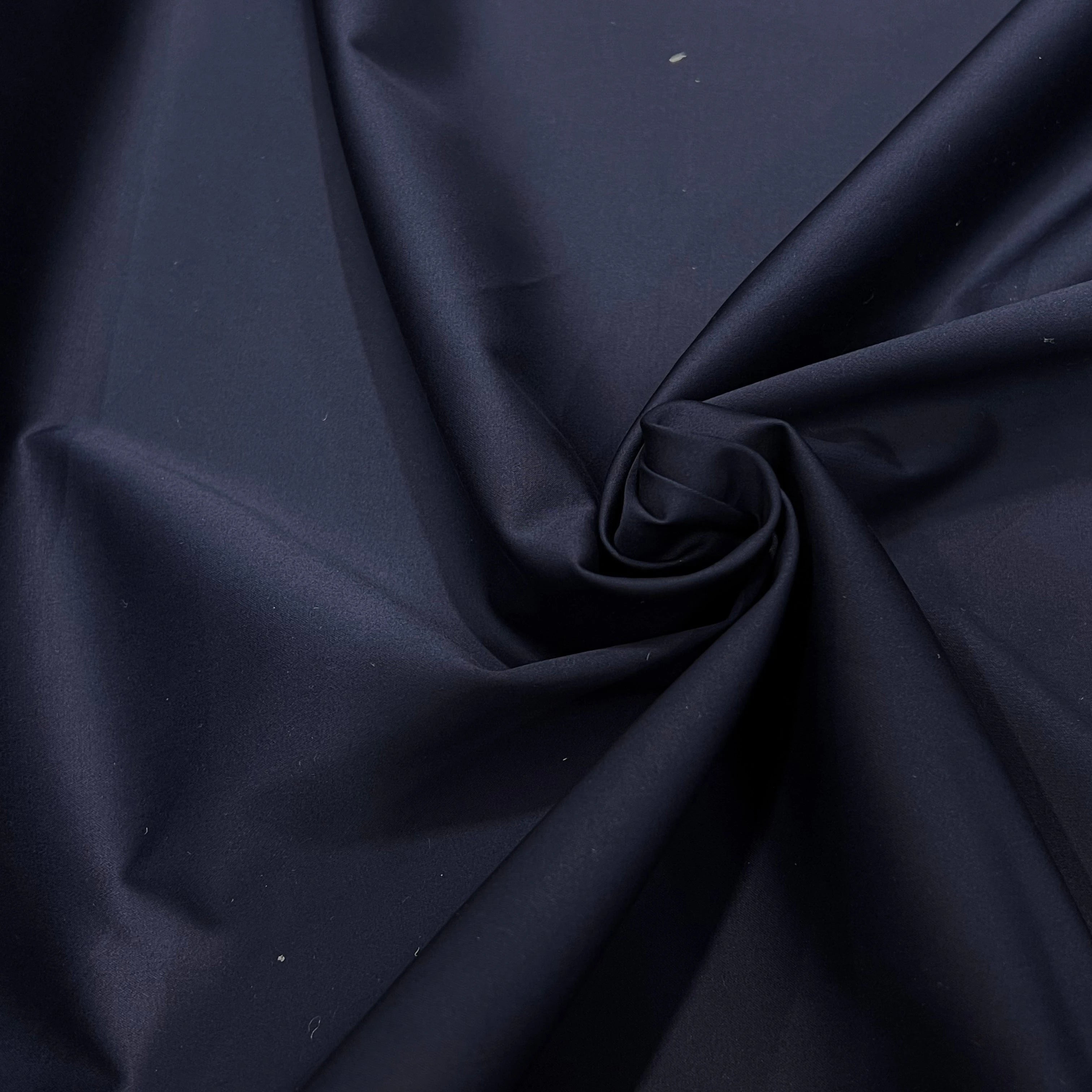 SATIN DE COTON STRETCH NAVY - My Little Coupon
