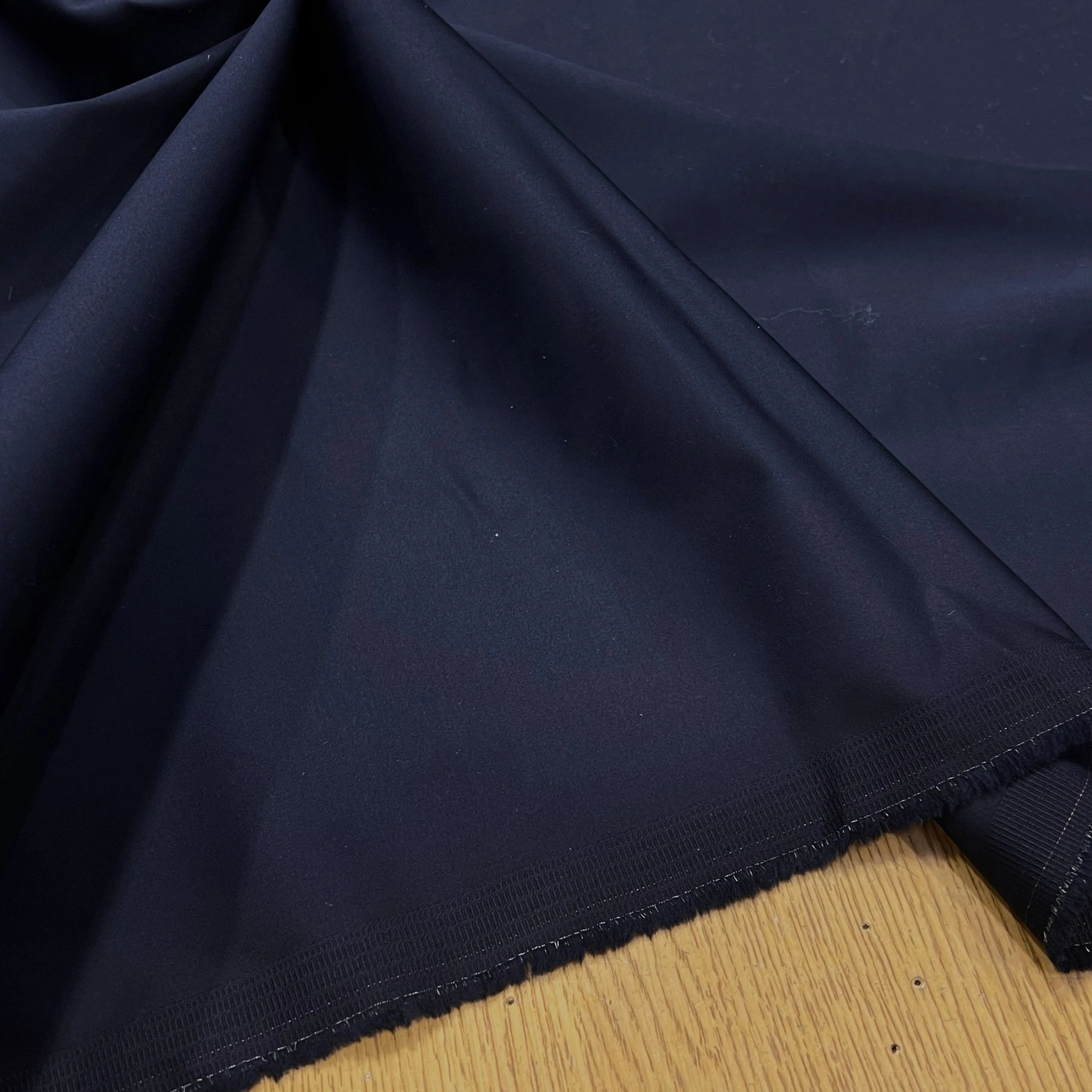 SATIN DE COTON STRETCH NAVY - My Little Coupon