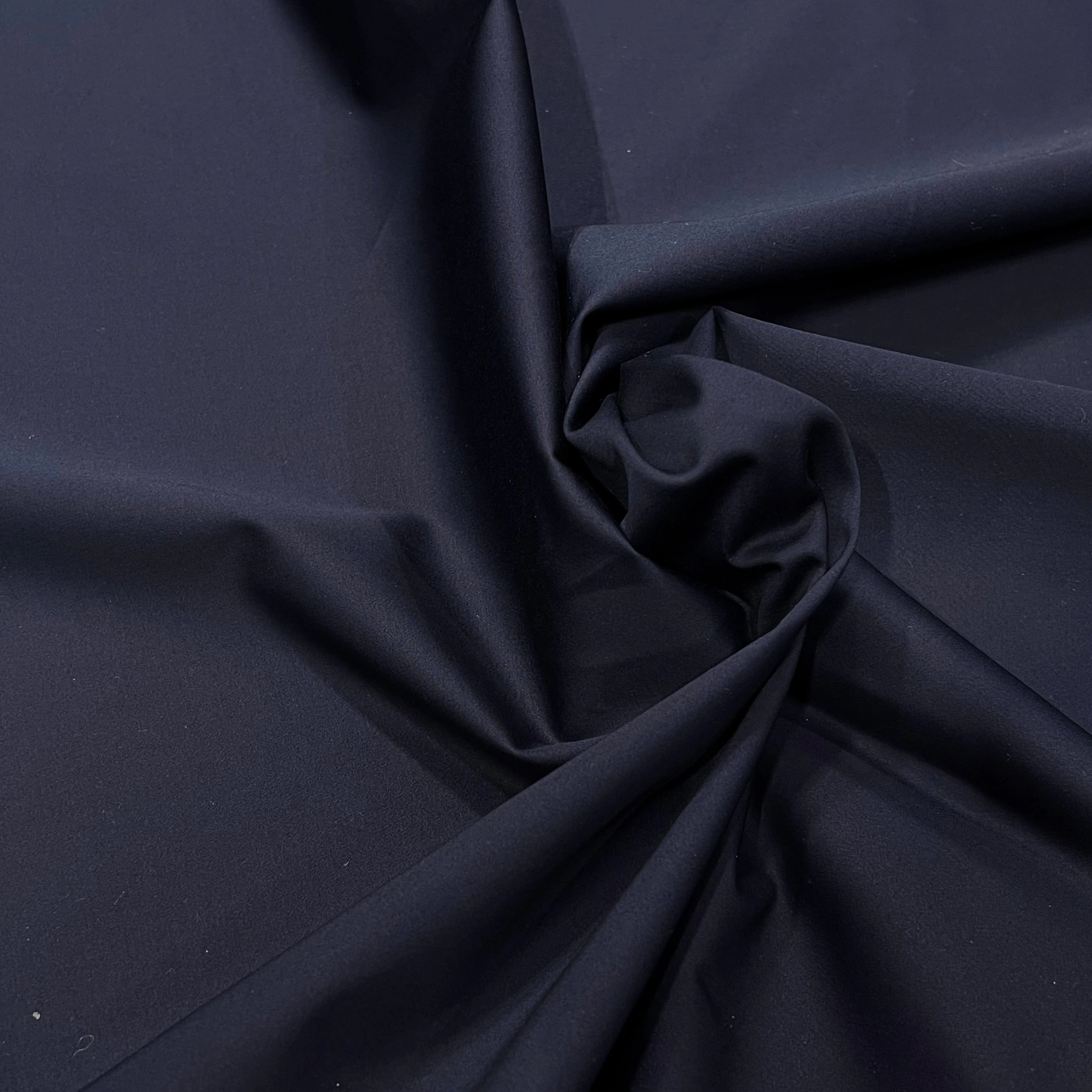 SATIN DE COTON STRETCH NAVY - My Little Coupon