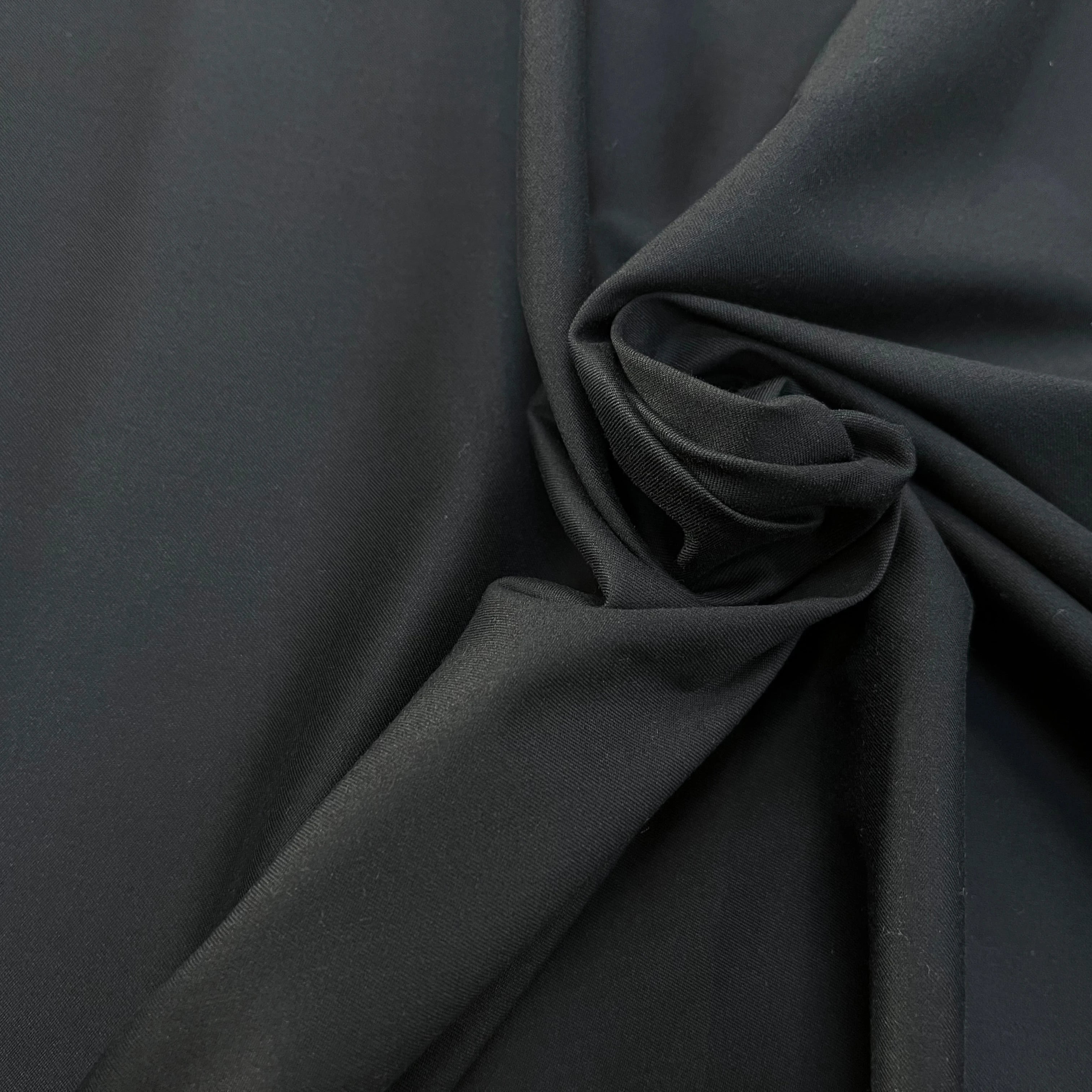 SATIN DE COTON STRETCH NOIR - My Little Coupon