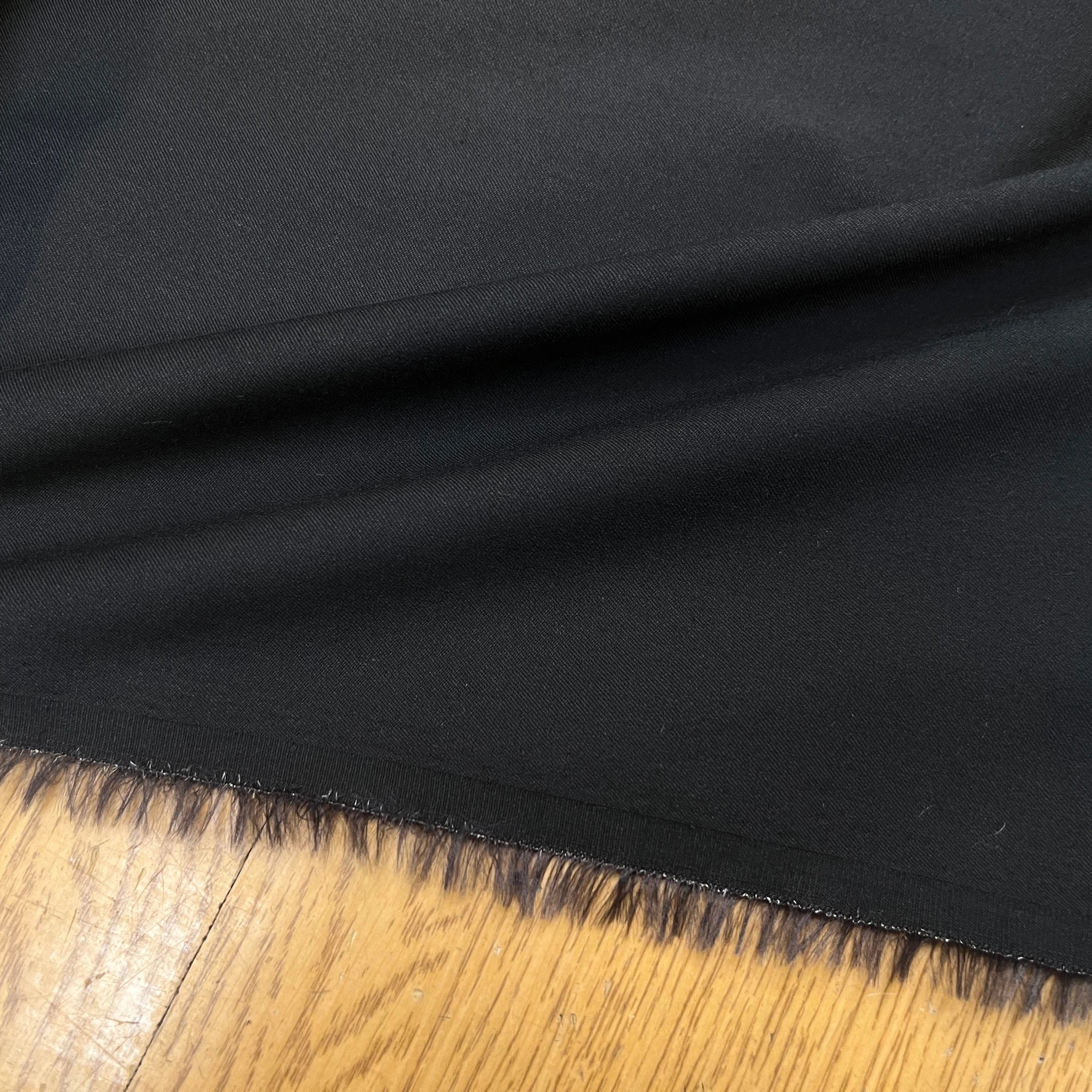 SATIN DE COTON STRETCH NOIR - My Little Coupon