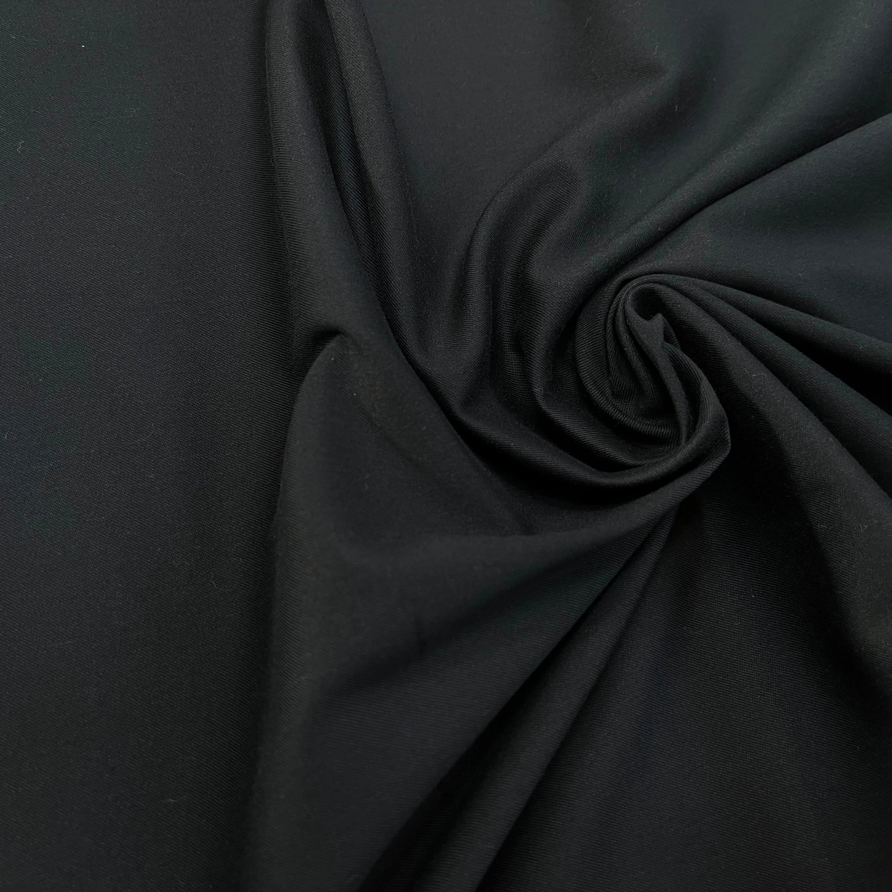SATIN DE COTON STRETCH NOIR - My Little Coupon