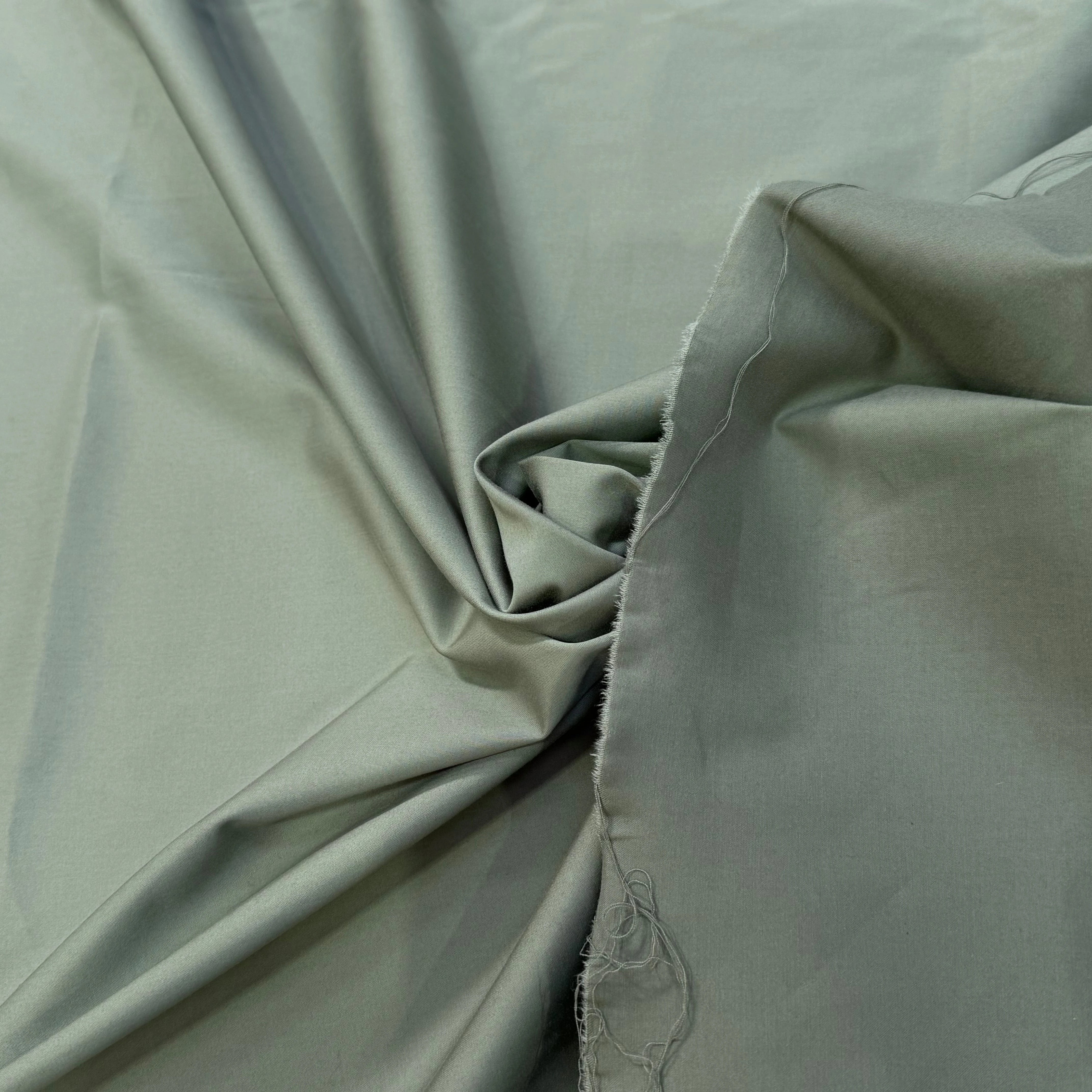 SATIN DE COTON VERT MENTHE CLAIRE STRETCH - My Little Coupon