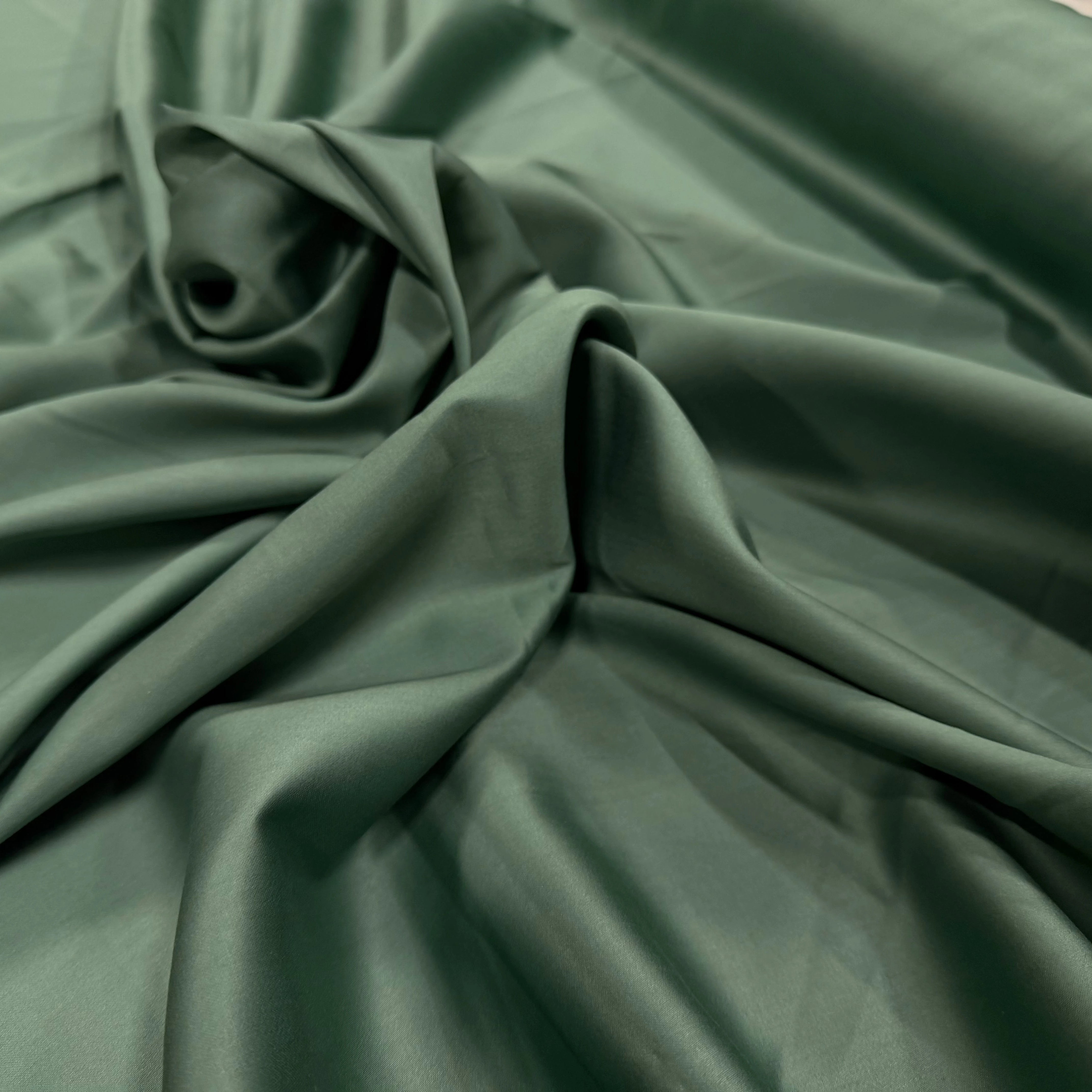 SATIN DE COTON VERT MENTHE POUDRÉ FONCÉ - My Little Coupon