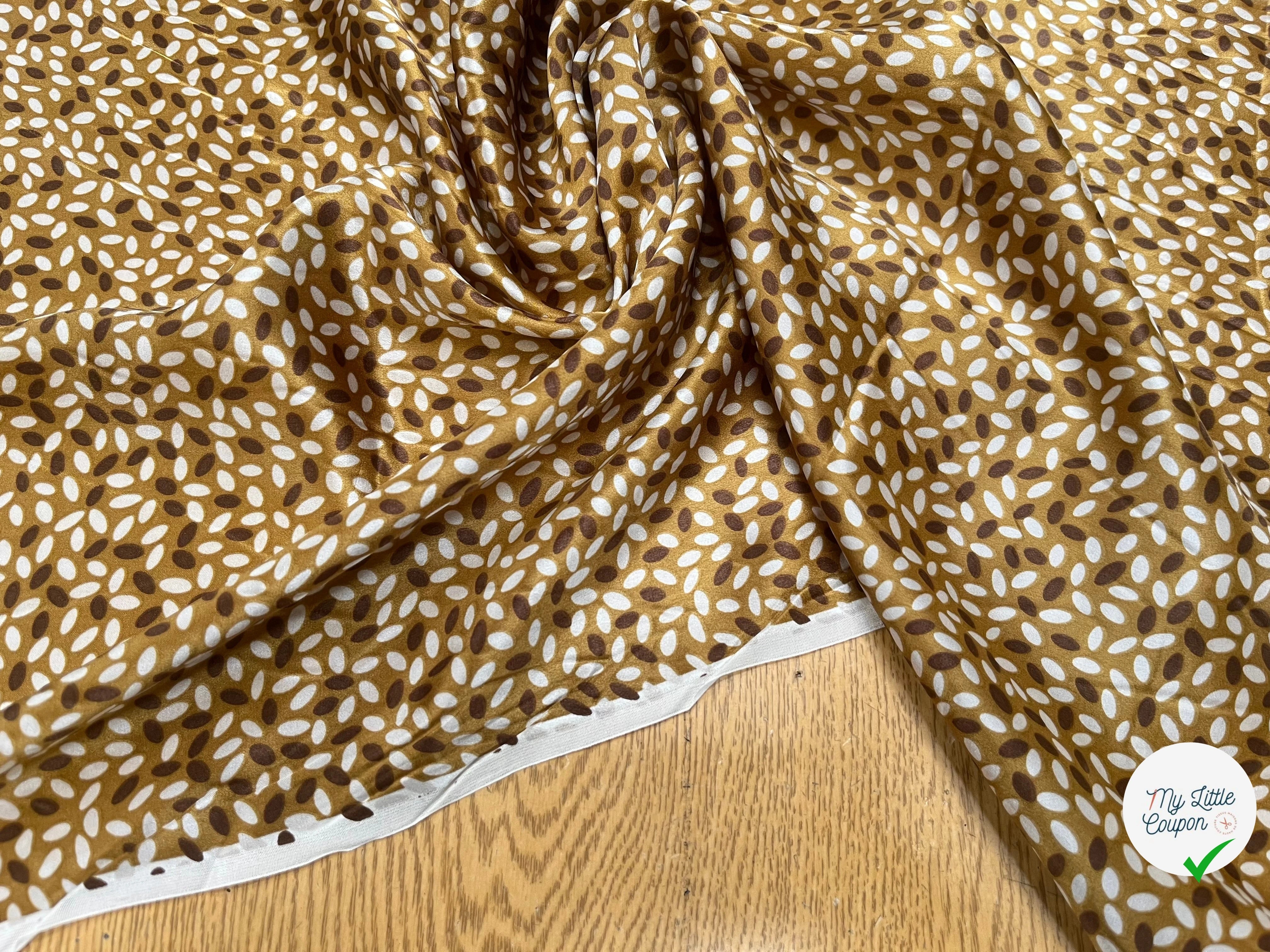 SATIN DE SOIE COTON FOND MARON 70% SOIE - My Little Coupon