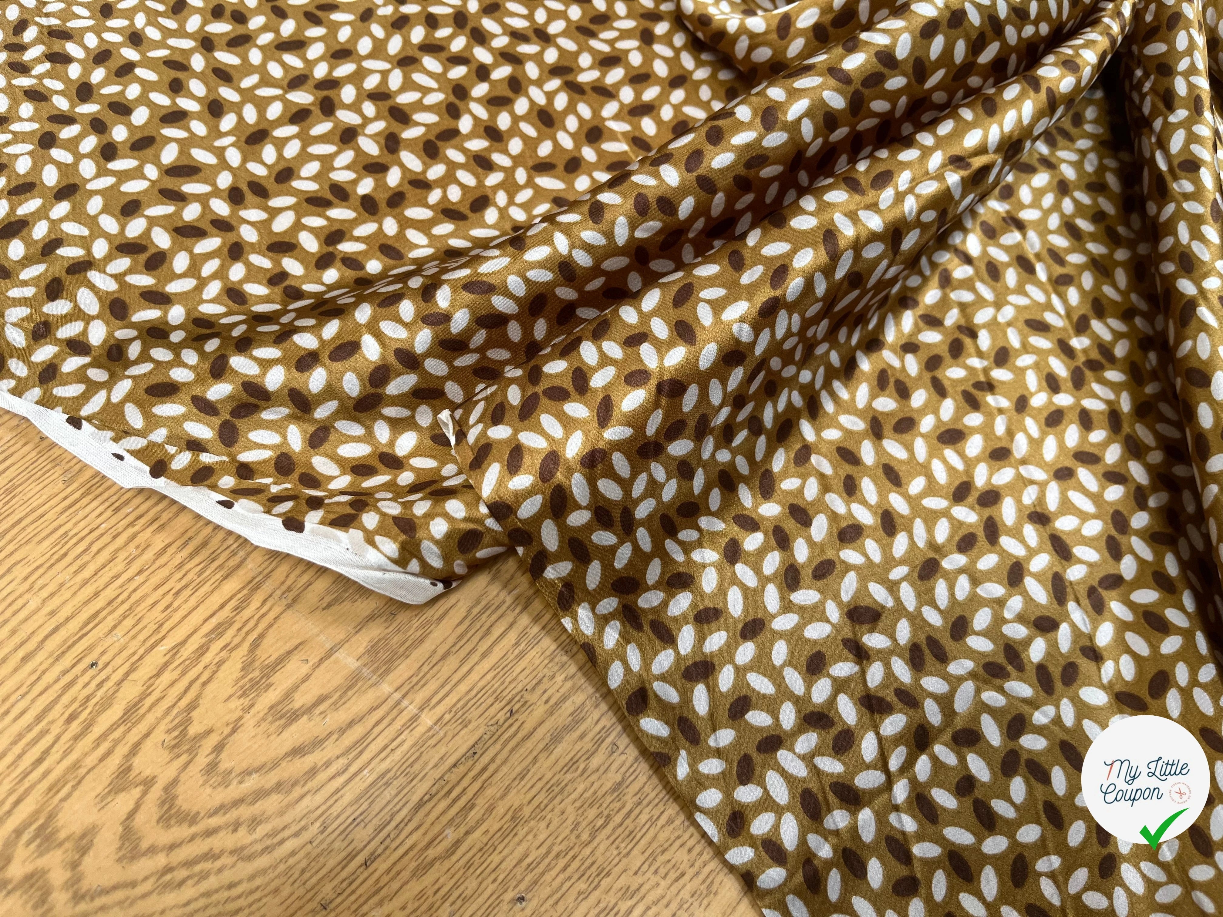 SATIN DE SOIE COTON FOND MARON 70% SOIE - My Little Coupon