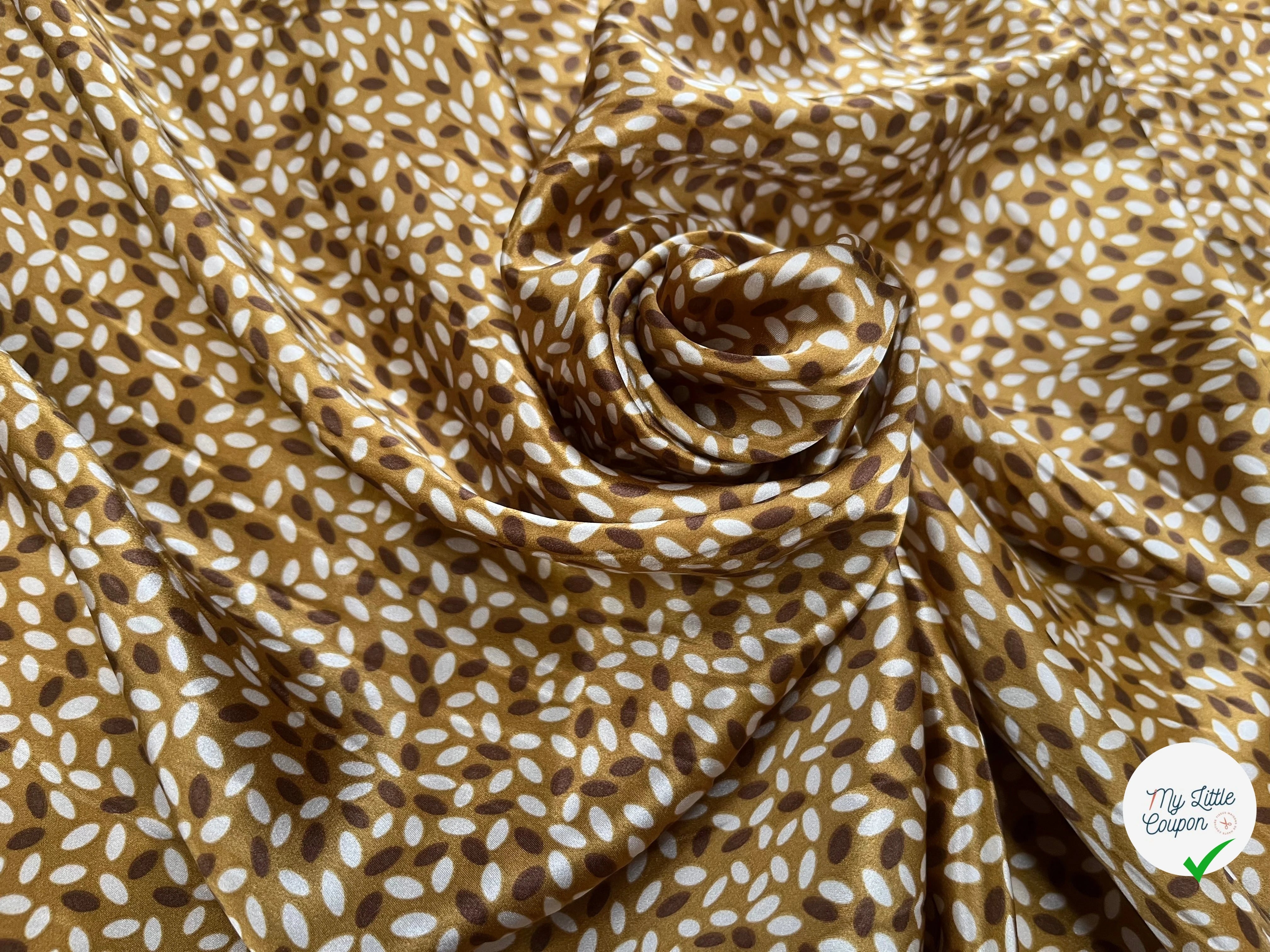 SATIN DE SOIE COTON FOND MARON 70% SOIE - My Little Coupon