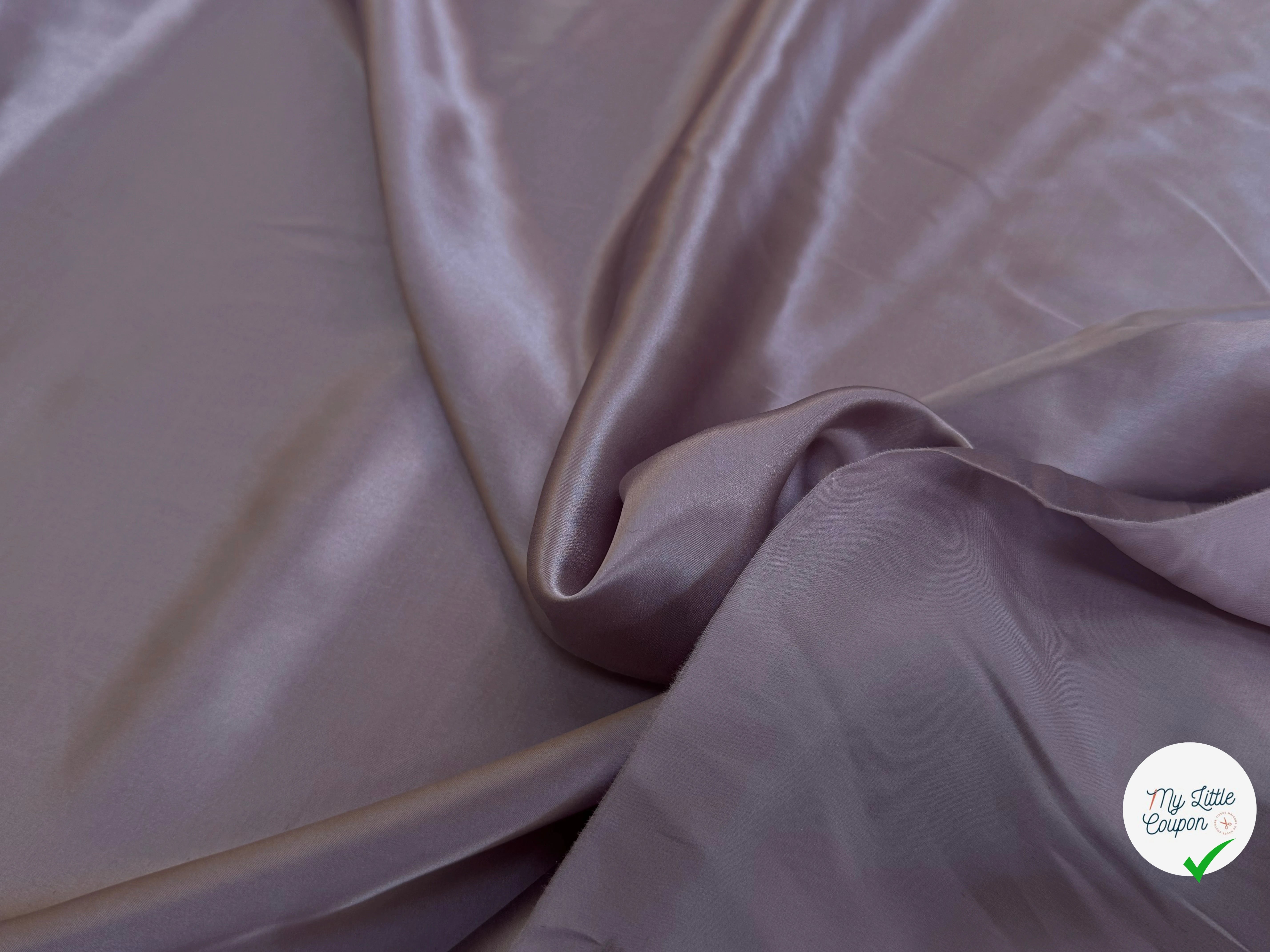 SATIN DE SOIE FLUIDE LAVANDE GRISÉ - My Little Coupon