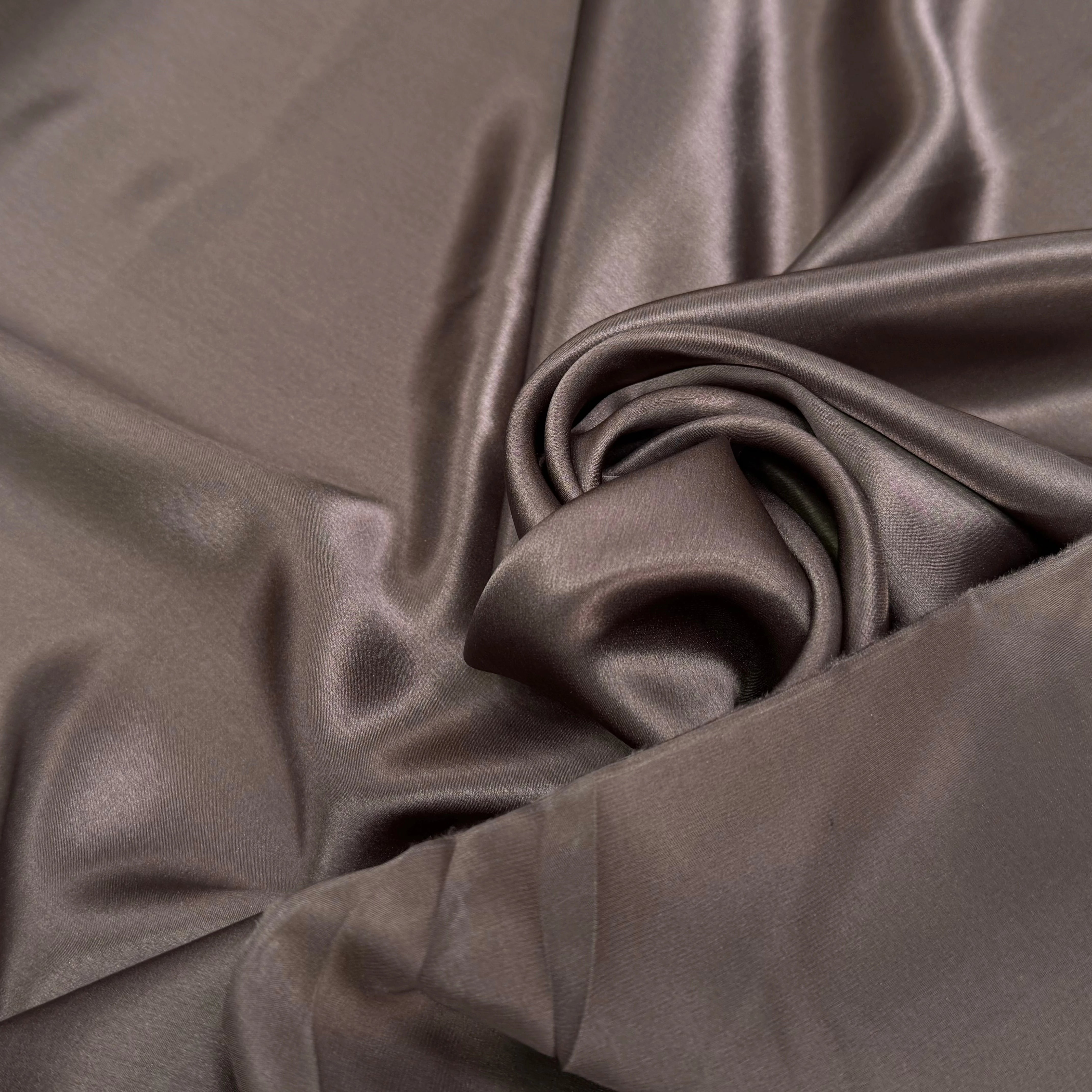 SATIN DE SOIE FLUIDE MARRON - My Little Coupon