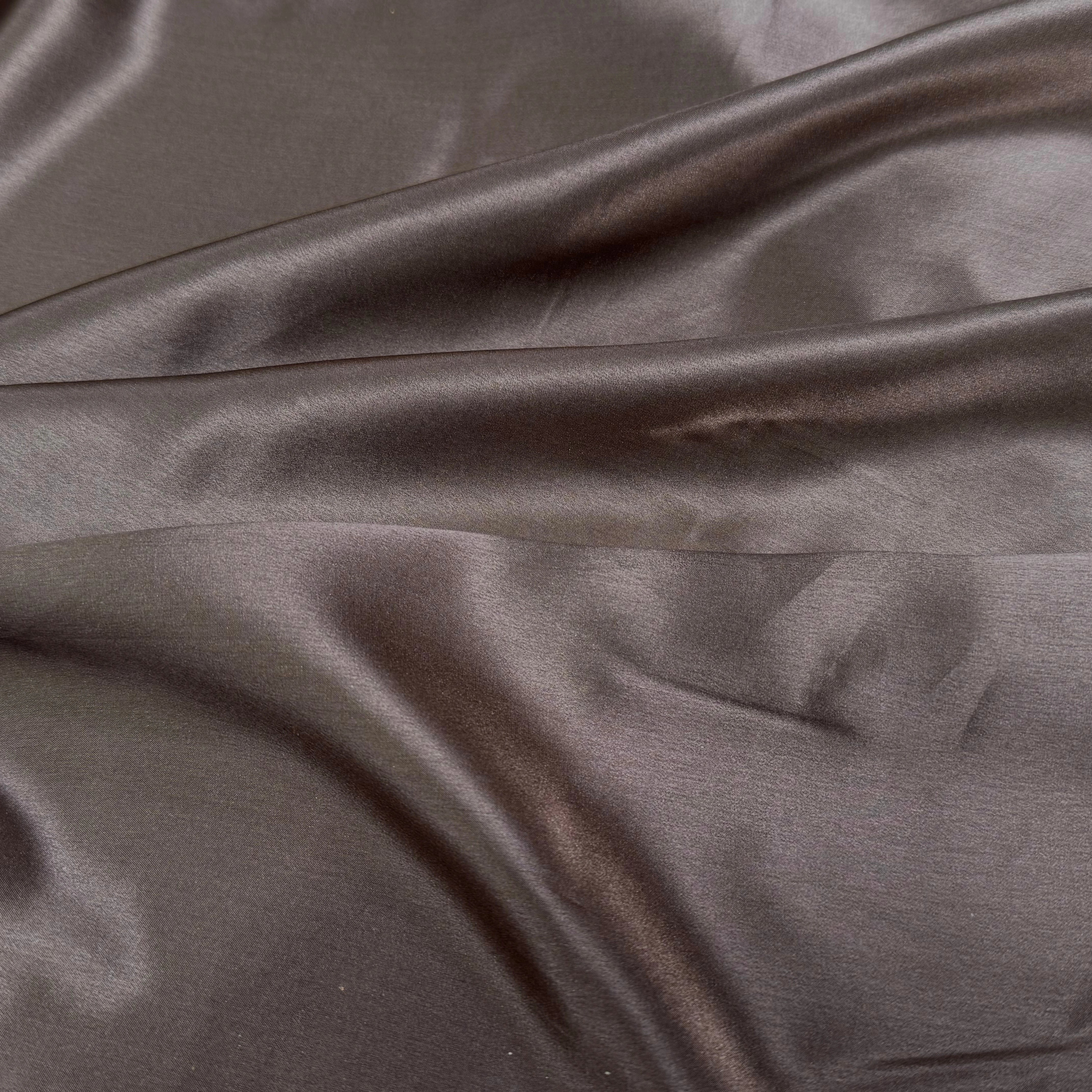 SATIN DE SOIE FLUIDE MARRON - My Little Coupon