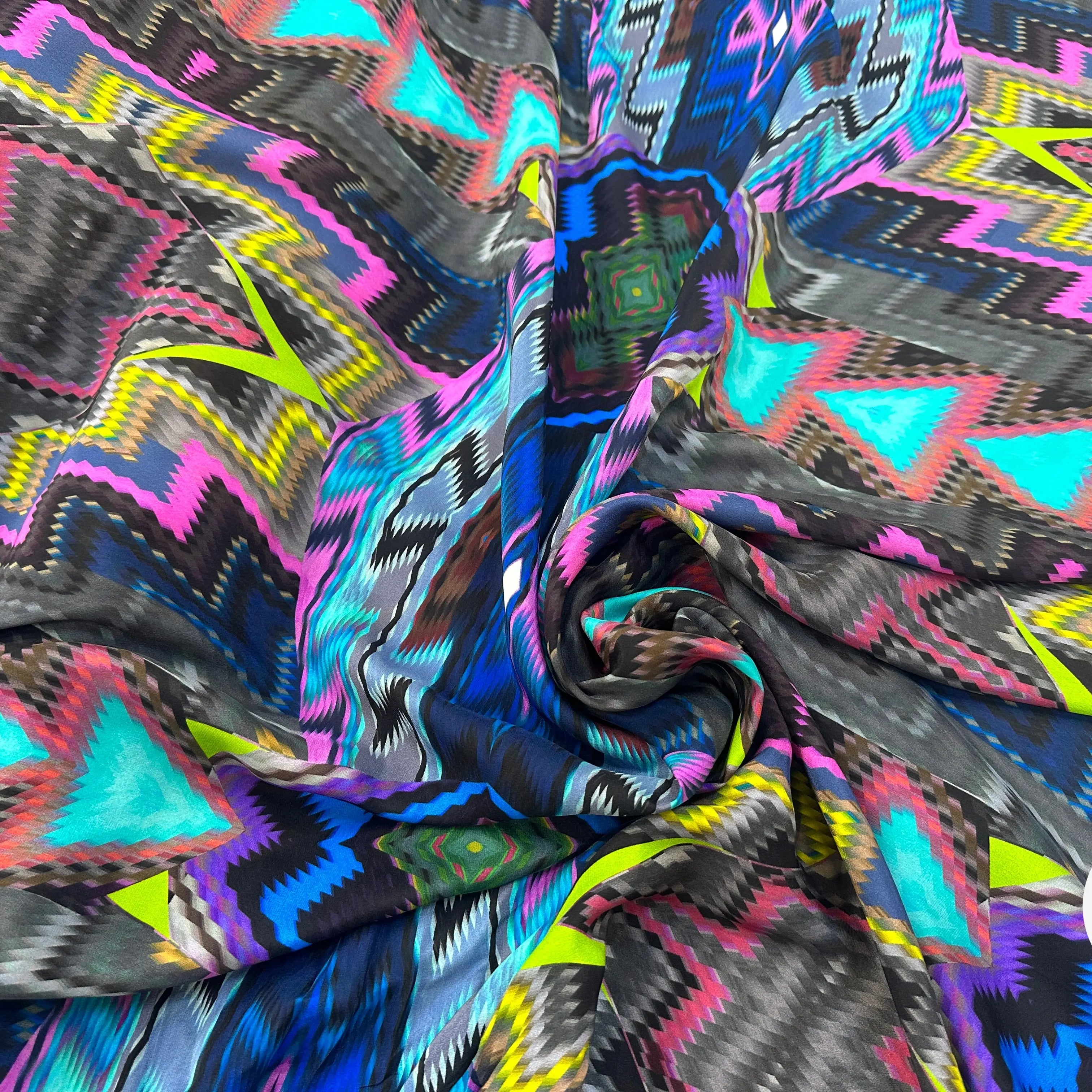 SATIN DE SOIE ITALIE CRÉATEUR GÉOMÉTRIE - My Little Coupon