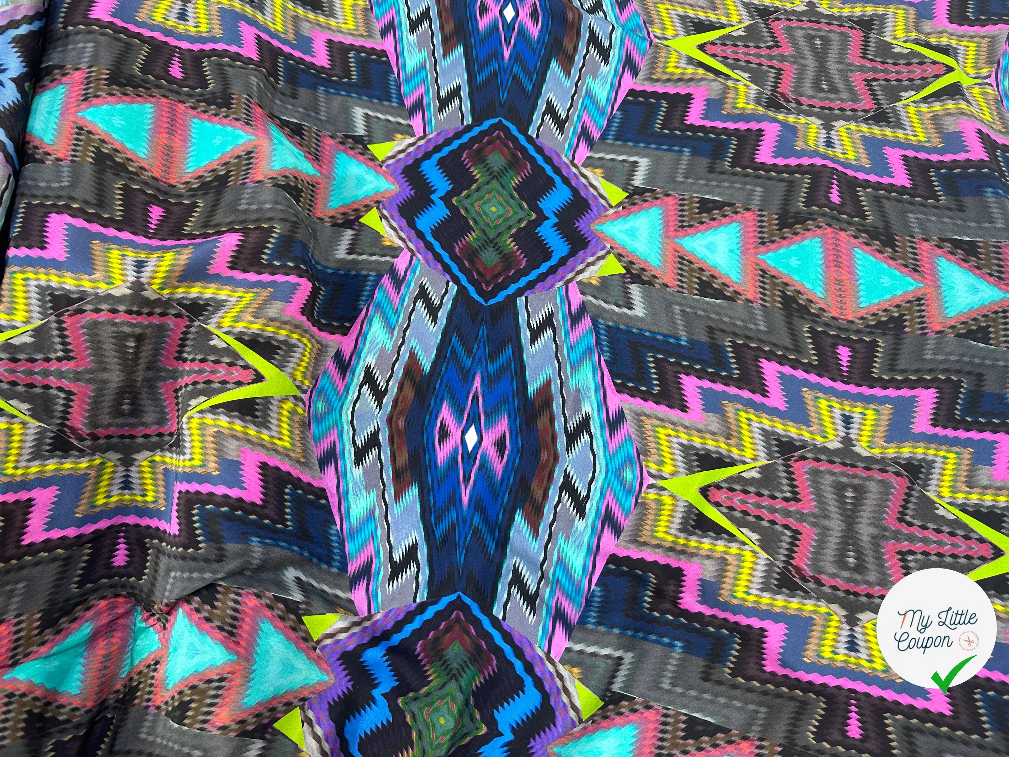 SATIN DE SOIE ITALIE CRÉATEUR GÉOMÉTRIE - My Little Coupon