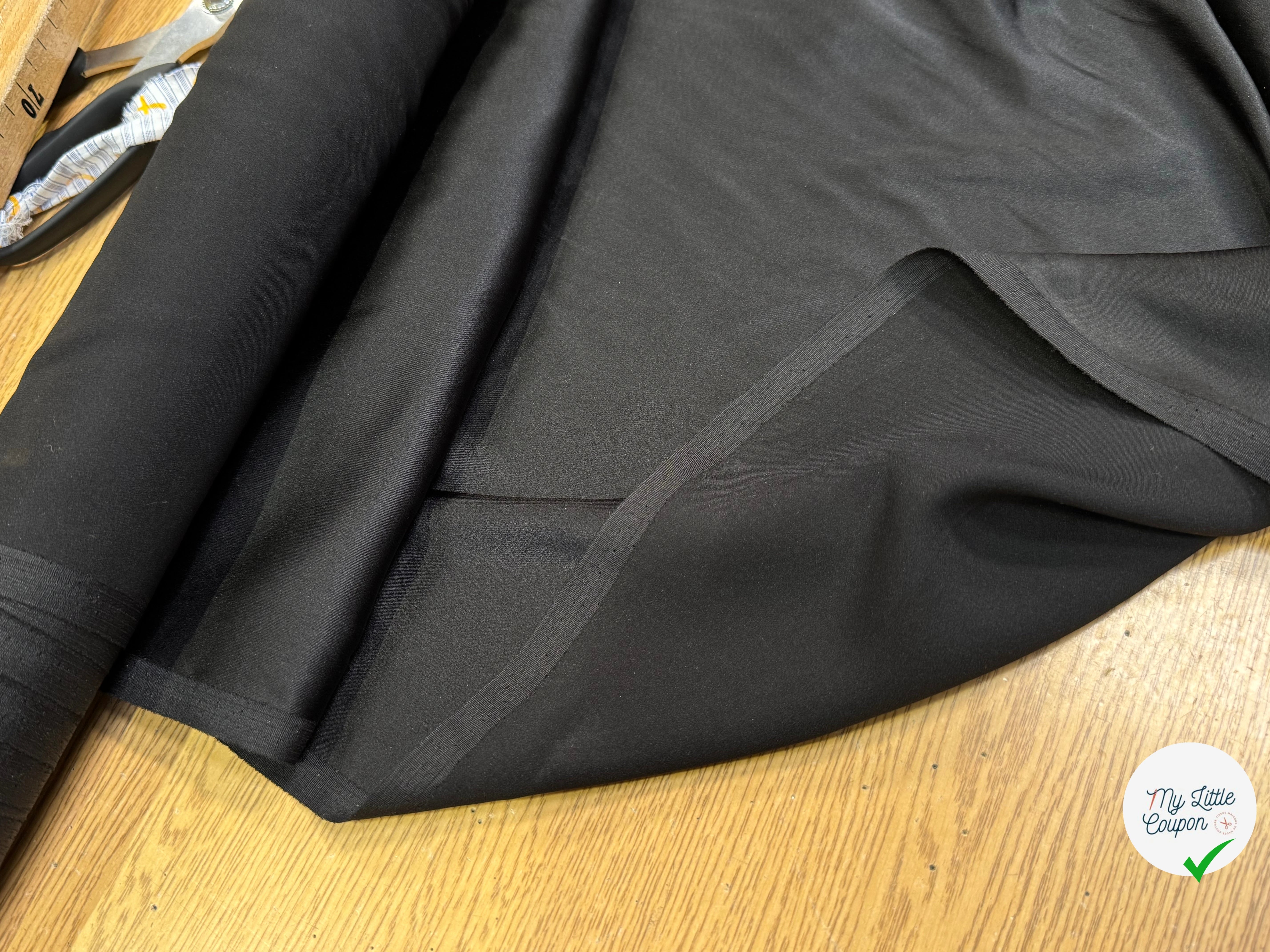 SATIN DE SOIE NOIR SOYEUX - My Little Coupon