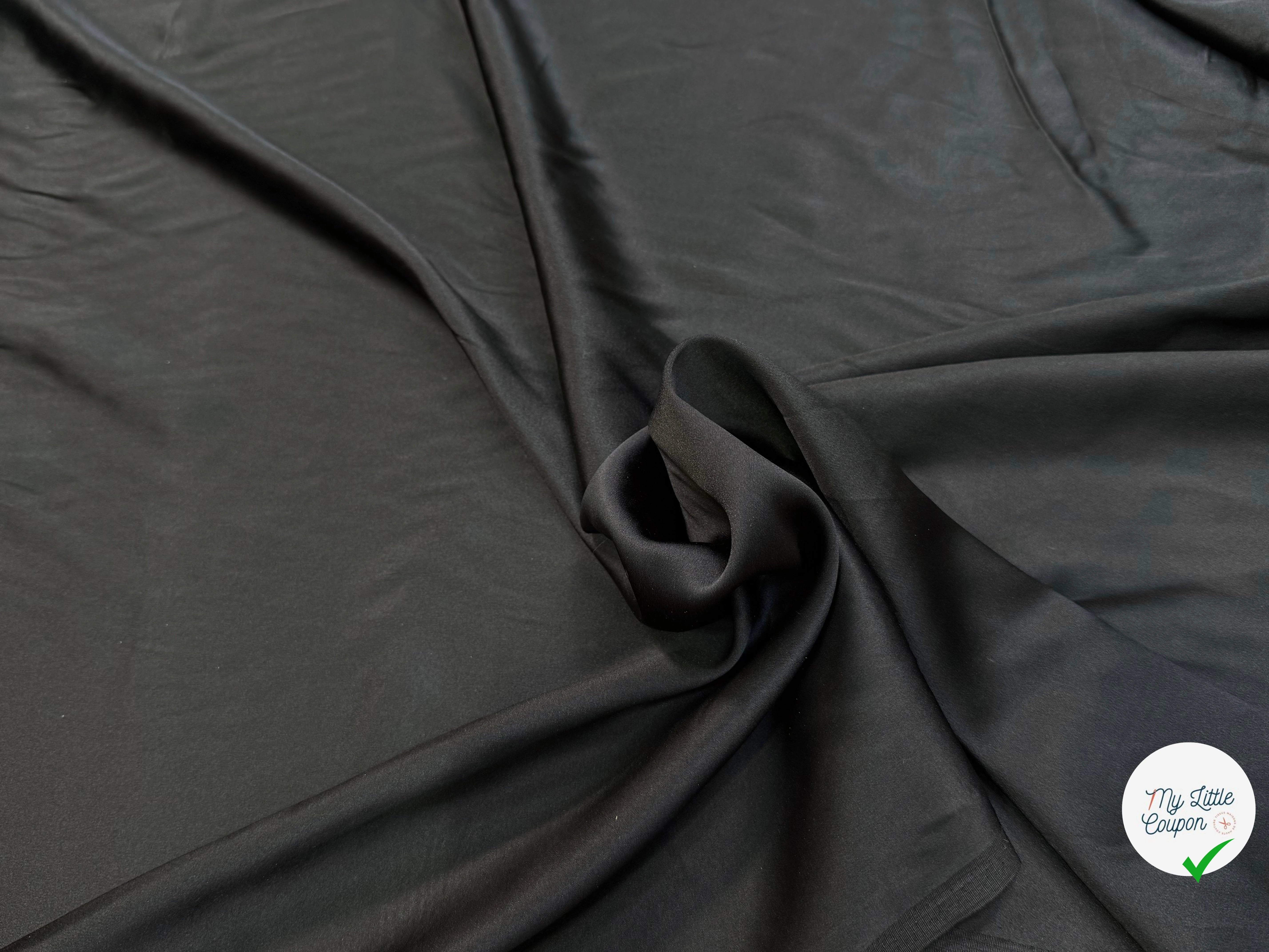 SATIN DE SOIE NOIR SOYEUX - My Little Coupon