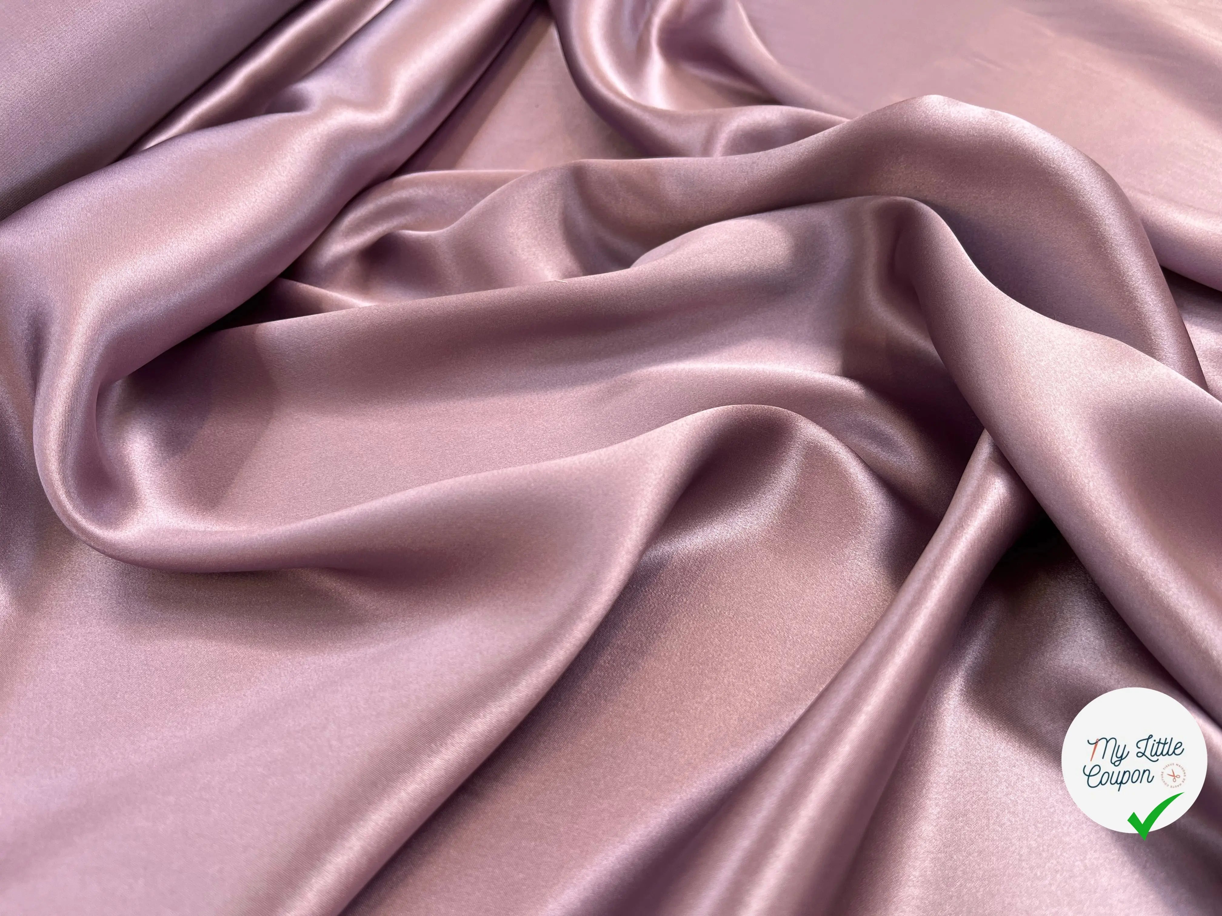 SATIN DE SOIE UNI VIOLET BLOSSOM - My Little Coupon