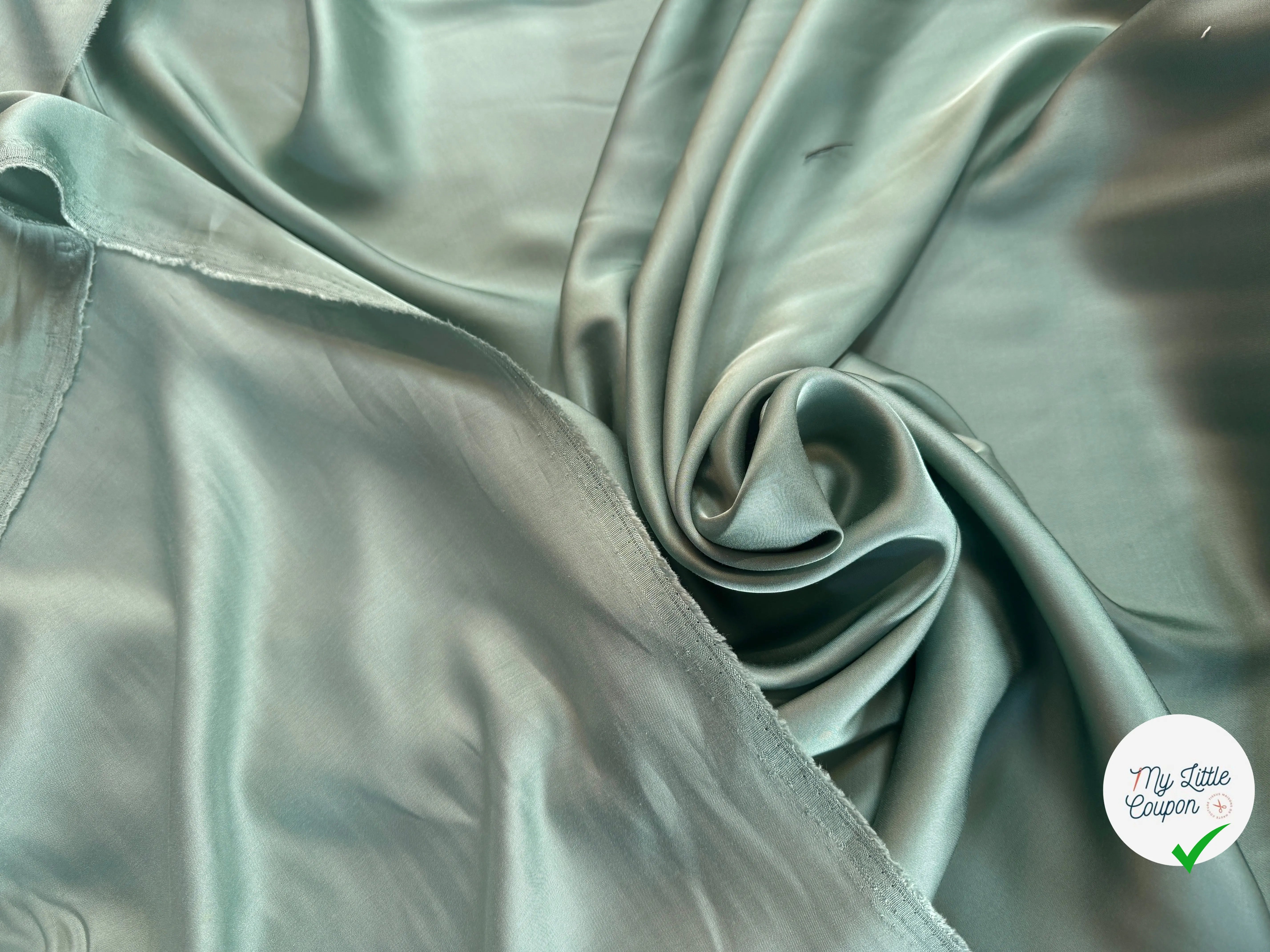 SATIN DE VISCOSE AMANDE - My Little Coupon