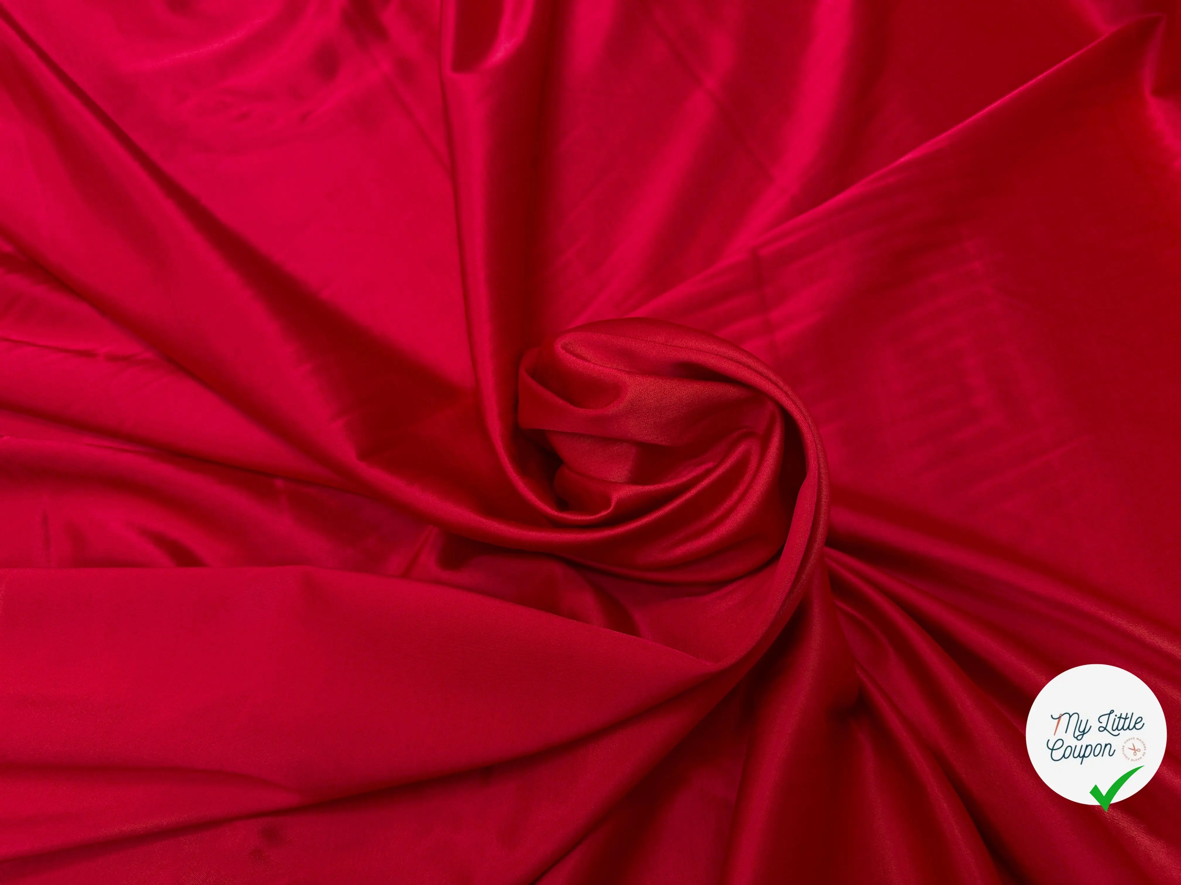 SATIN DE VISCOSE EA FAN DE CE ROUGE - My Little Coupon