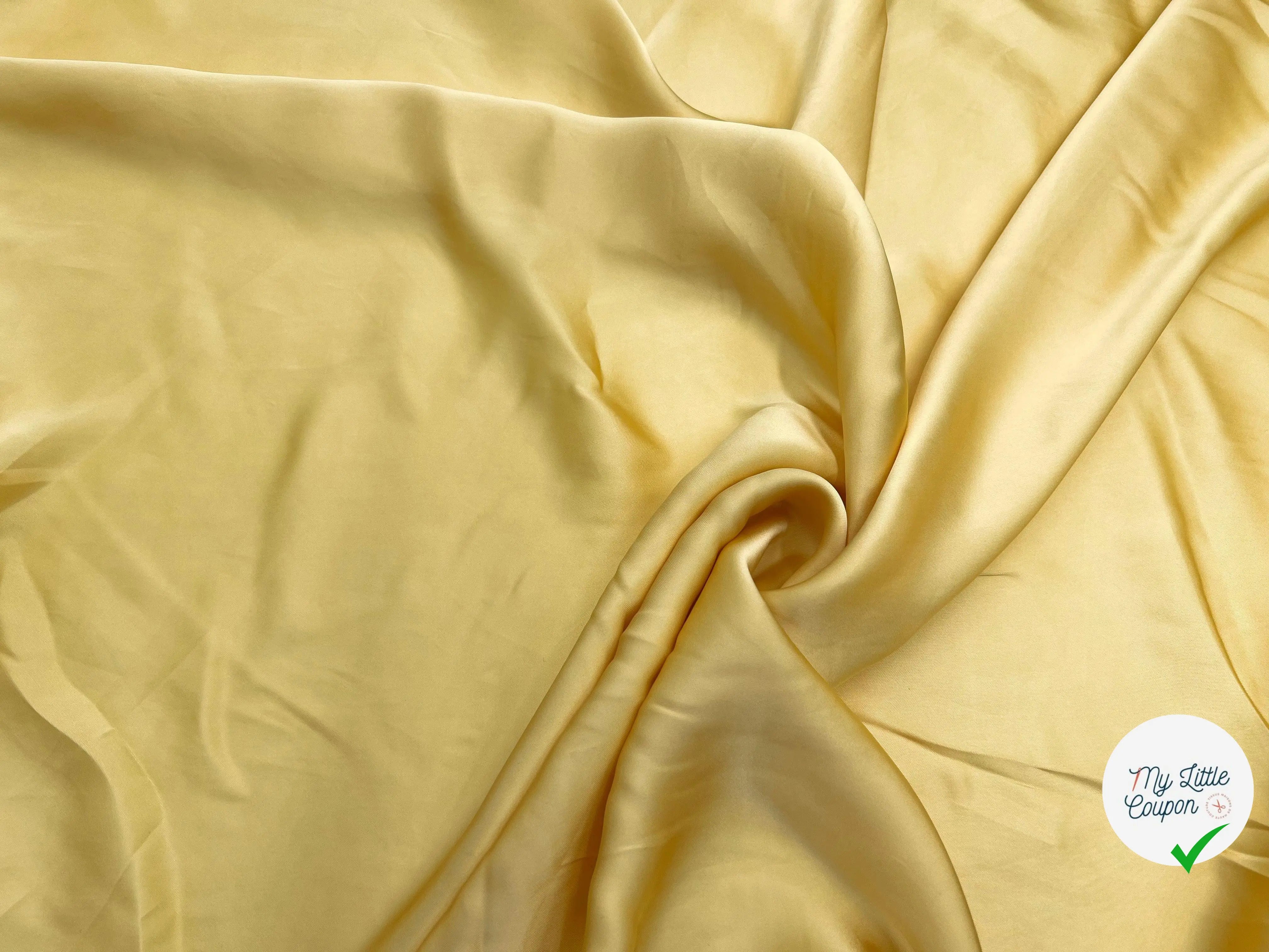 SATIN DE VISCOSE FANCY YELLOW - My Little Coupon - tissu - coudre