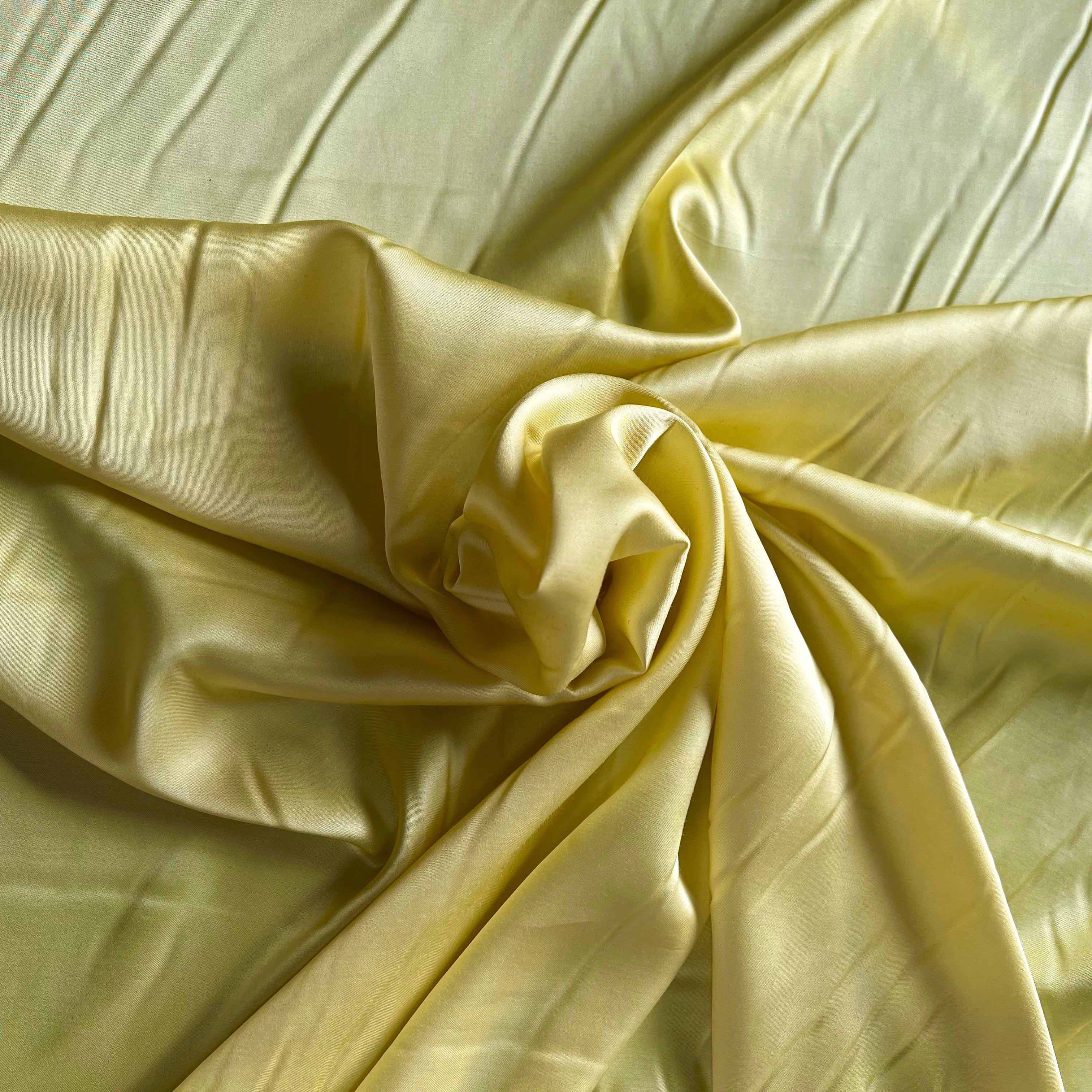 SATIN DE VISCOSE JAUNE CITRON - My Little Coupon