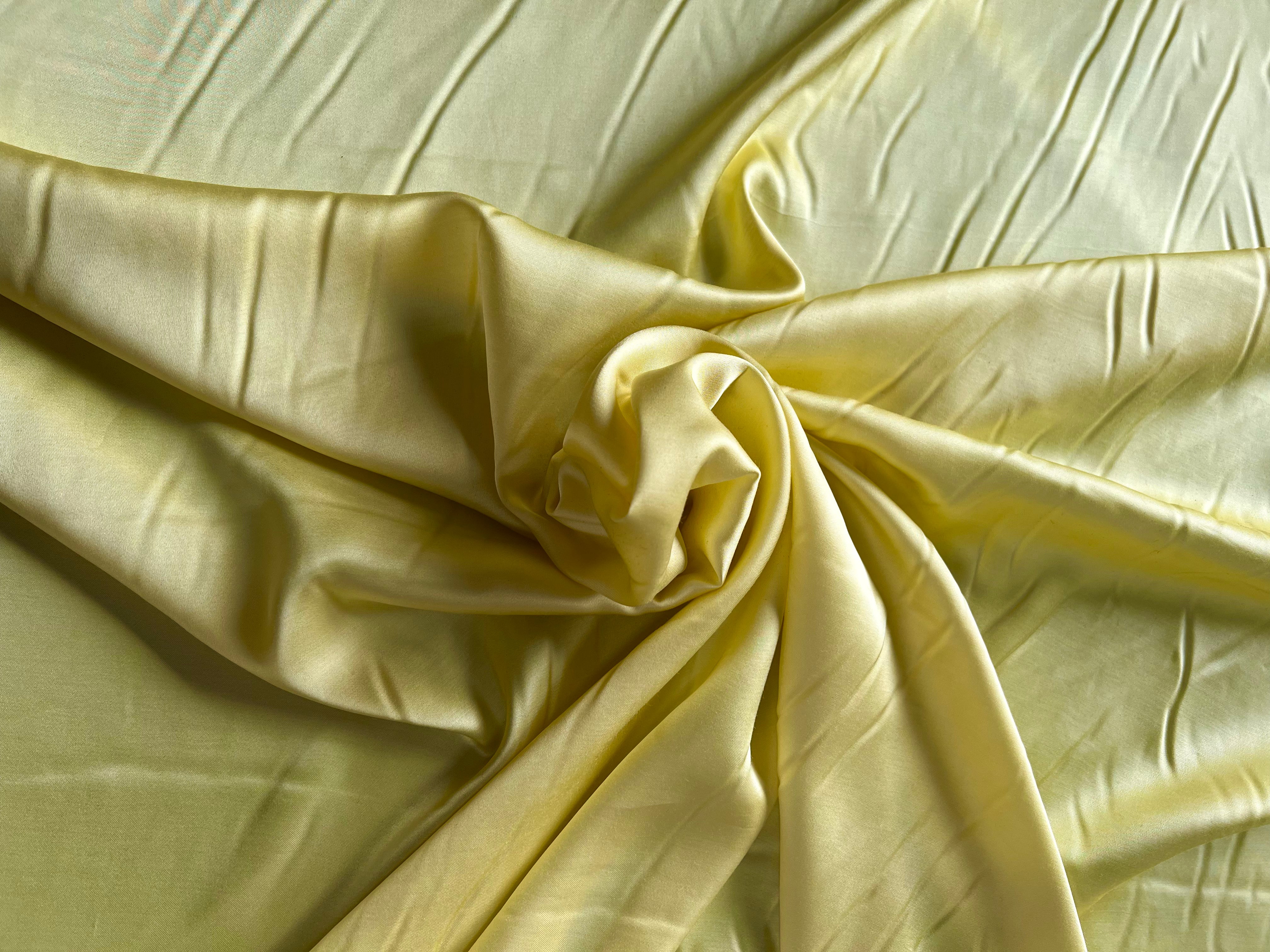 SATIN DE VISCOSE JAUNE CITRON - My Little Coupon