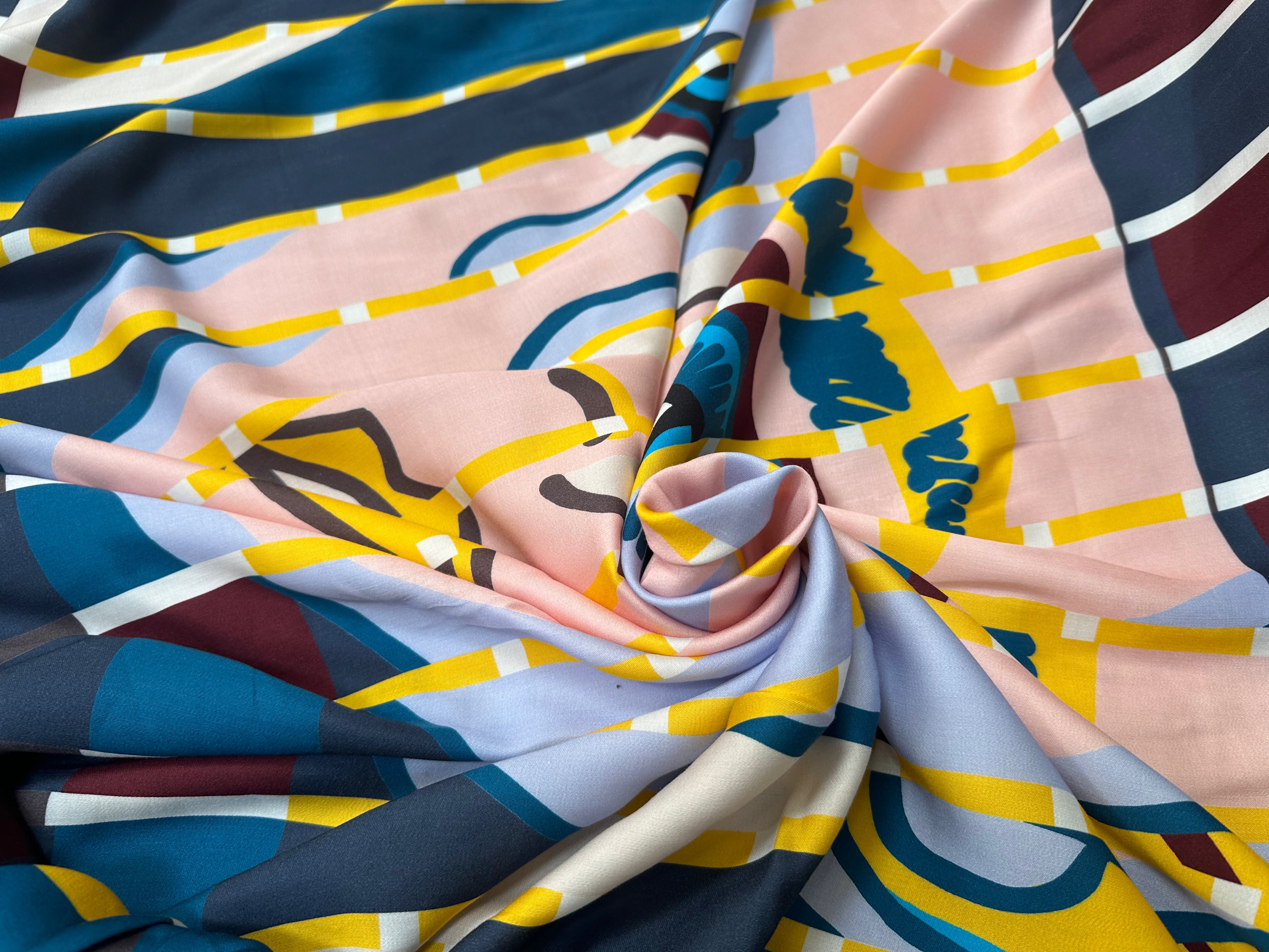 SATIN DE VISCOSE JOLI VISAGE JAUNE - My Little Coupon