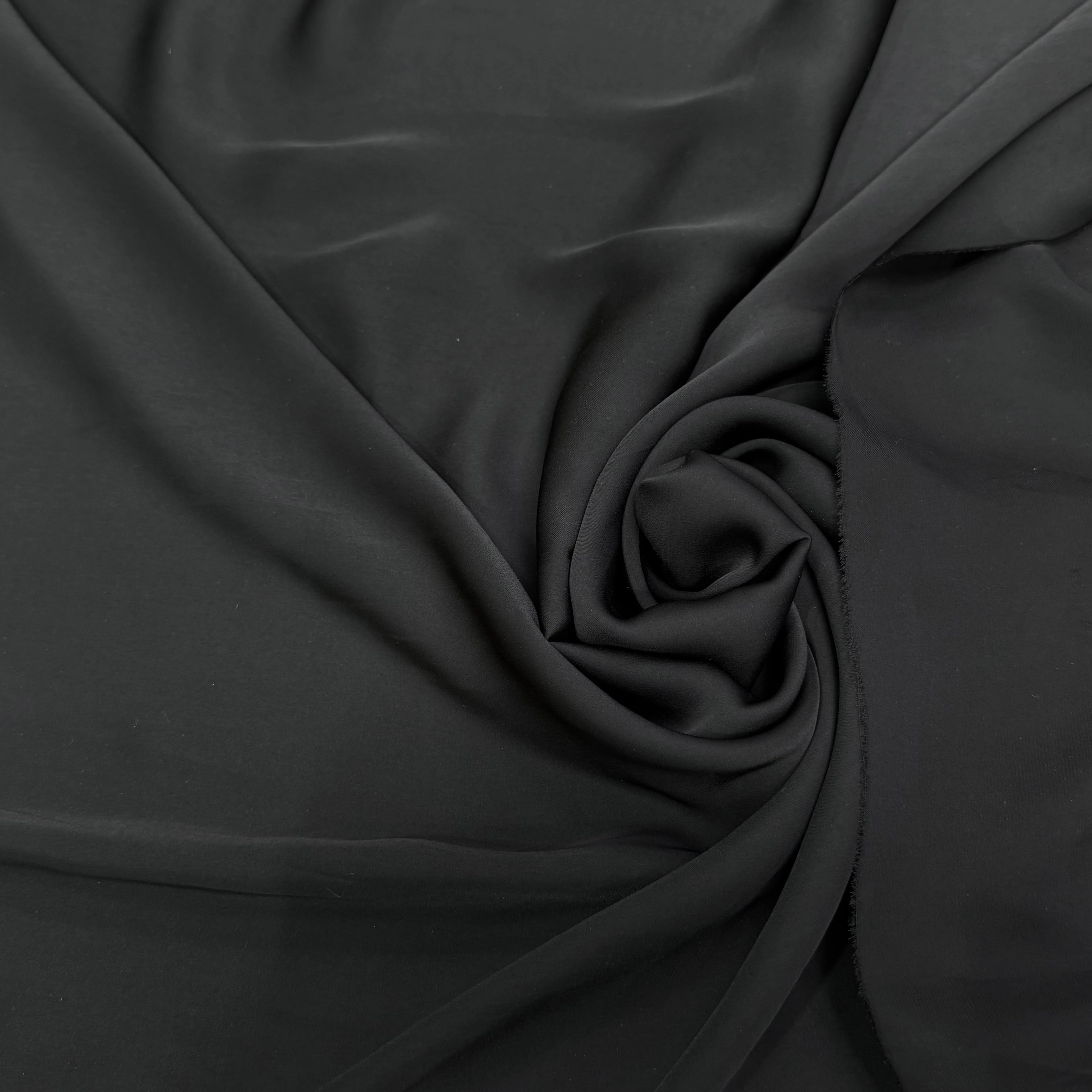 SATIN DÉLICAT NOIR TOMBÉ FLUIDE - My Little Coupon