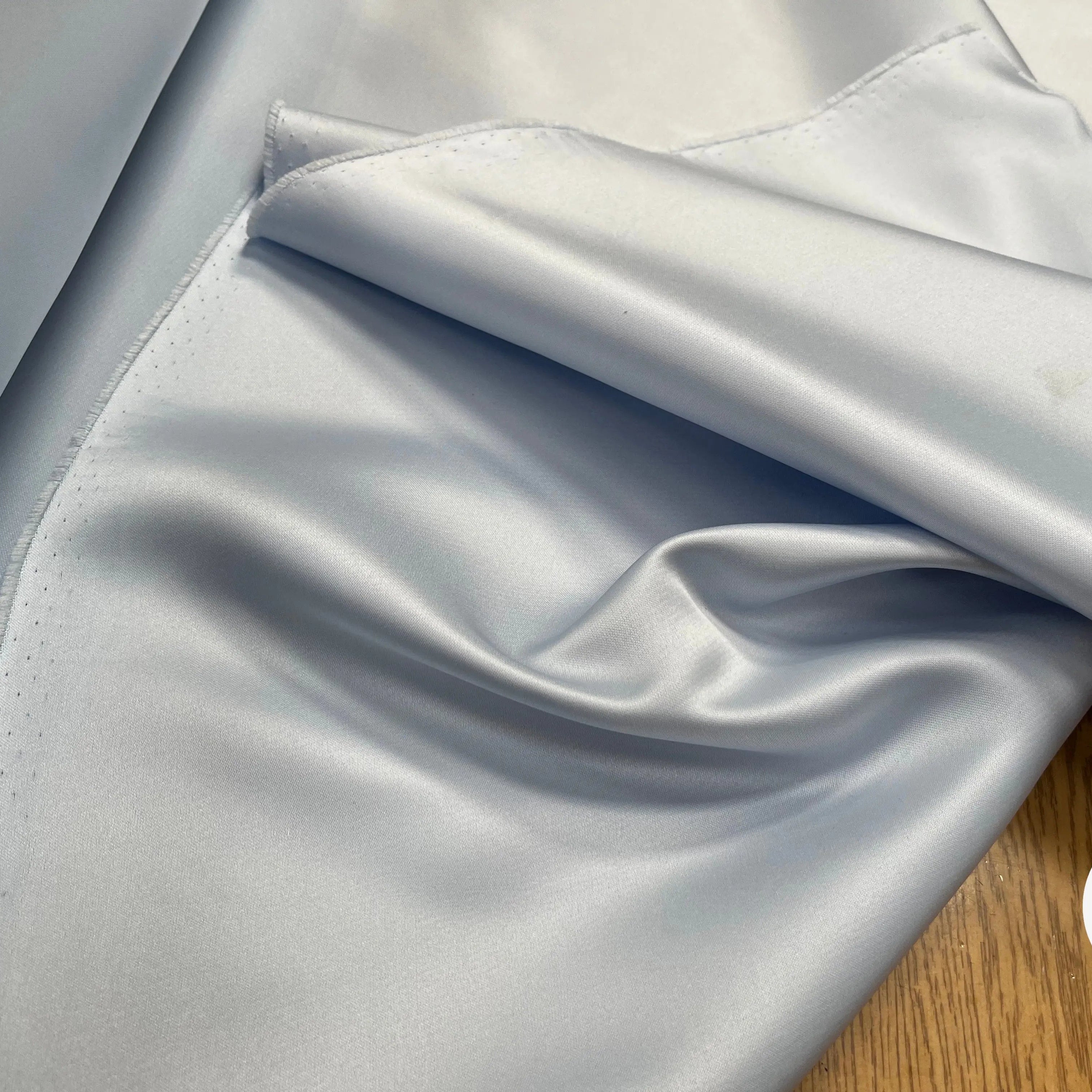 SATIN DOUBLE ETOFFE LOURD BLEU CLAIR - My Little Coupon