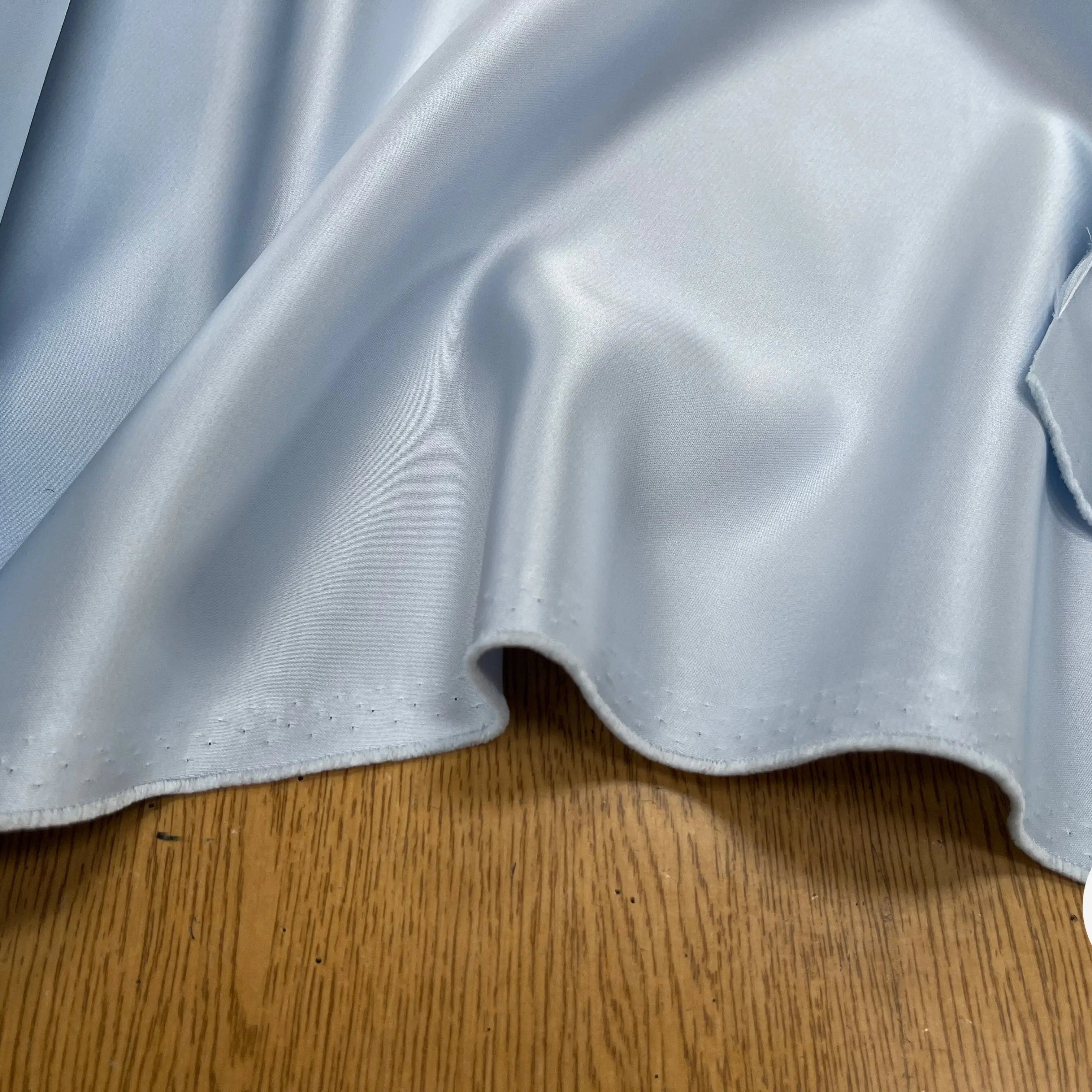 SATIN DOUBLE ETOFFE LOURD BLEU CLAIR - My Little Coupon