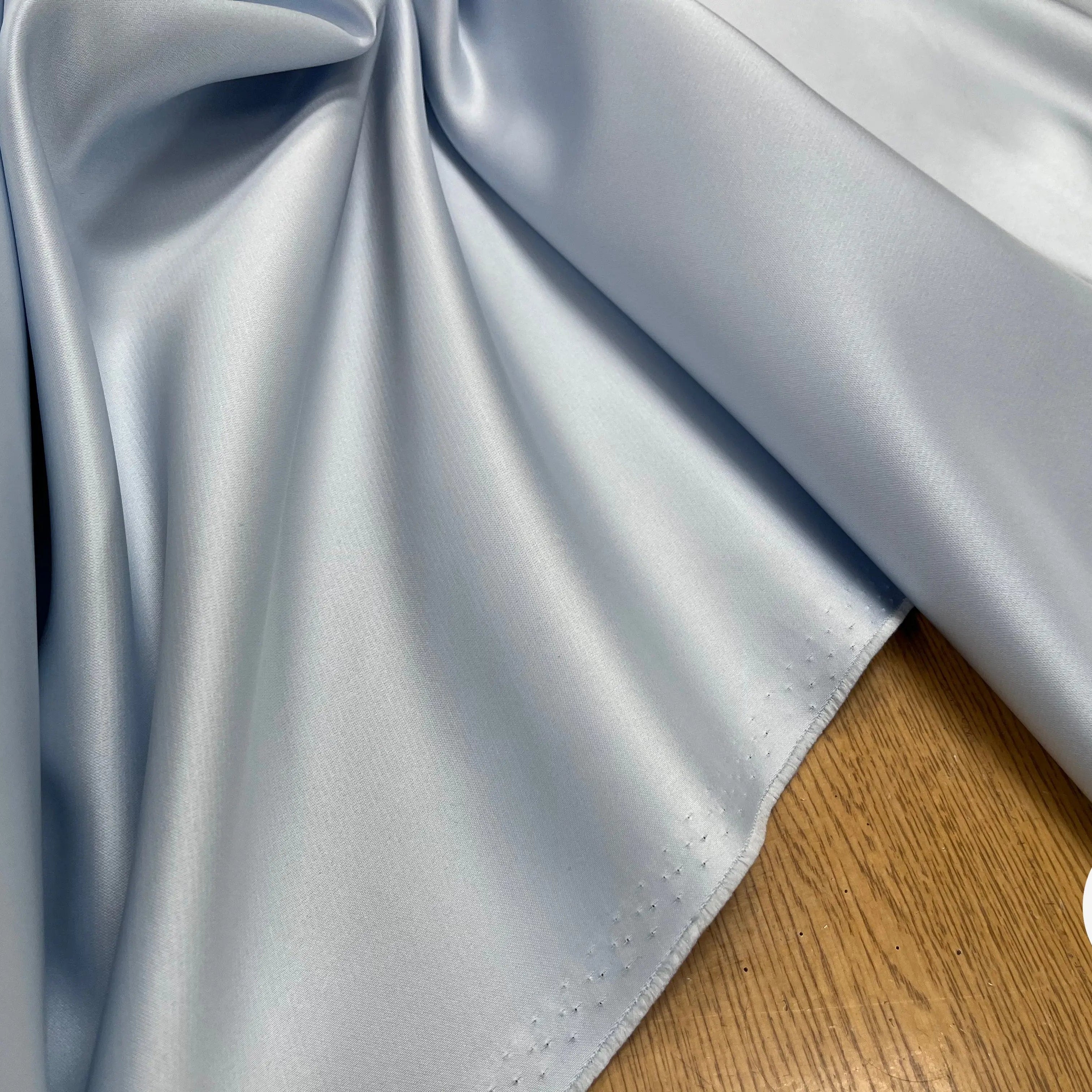 SATIN DOUBLE ETOFFE LOURD BLEU CLAIR - My Little Coupon