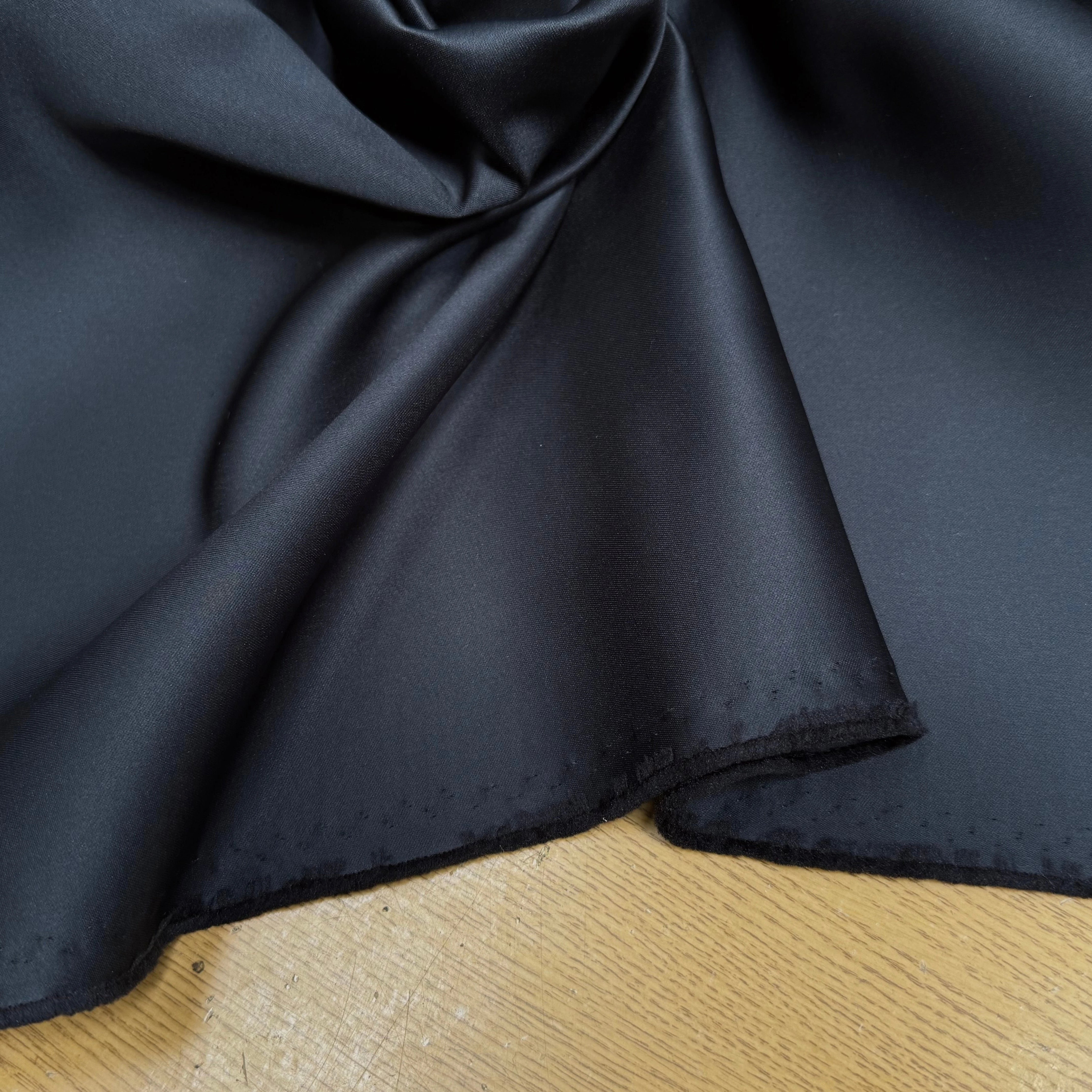 SATIN DOUBLE ÉTOFFE LOURD BLEU NUIT - My Little Coupon