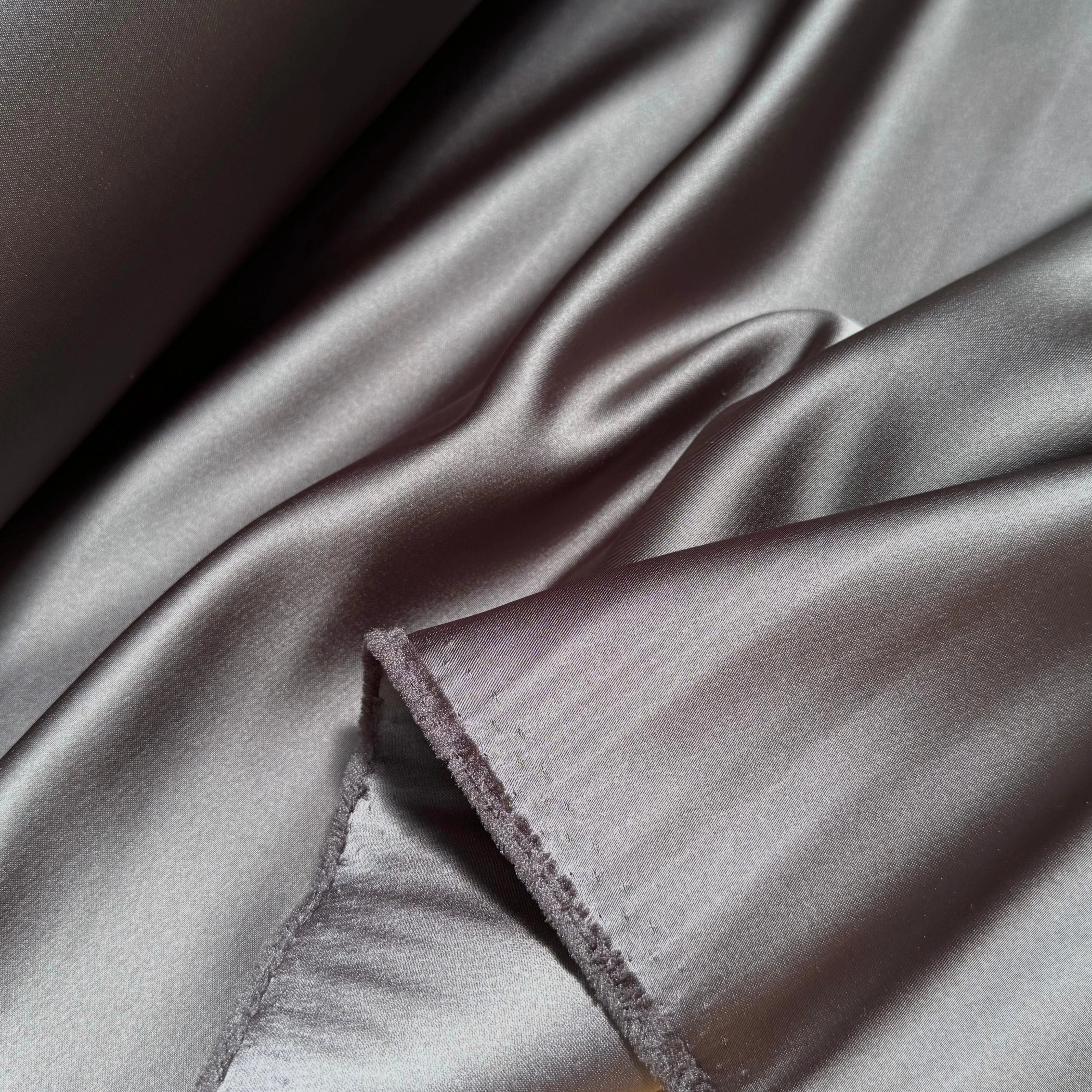 SATIN DOUBLE ÉTTOFE GRIS ANTHRACITE BELLE TENUE - My Little Coupon