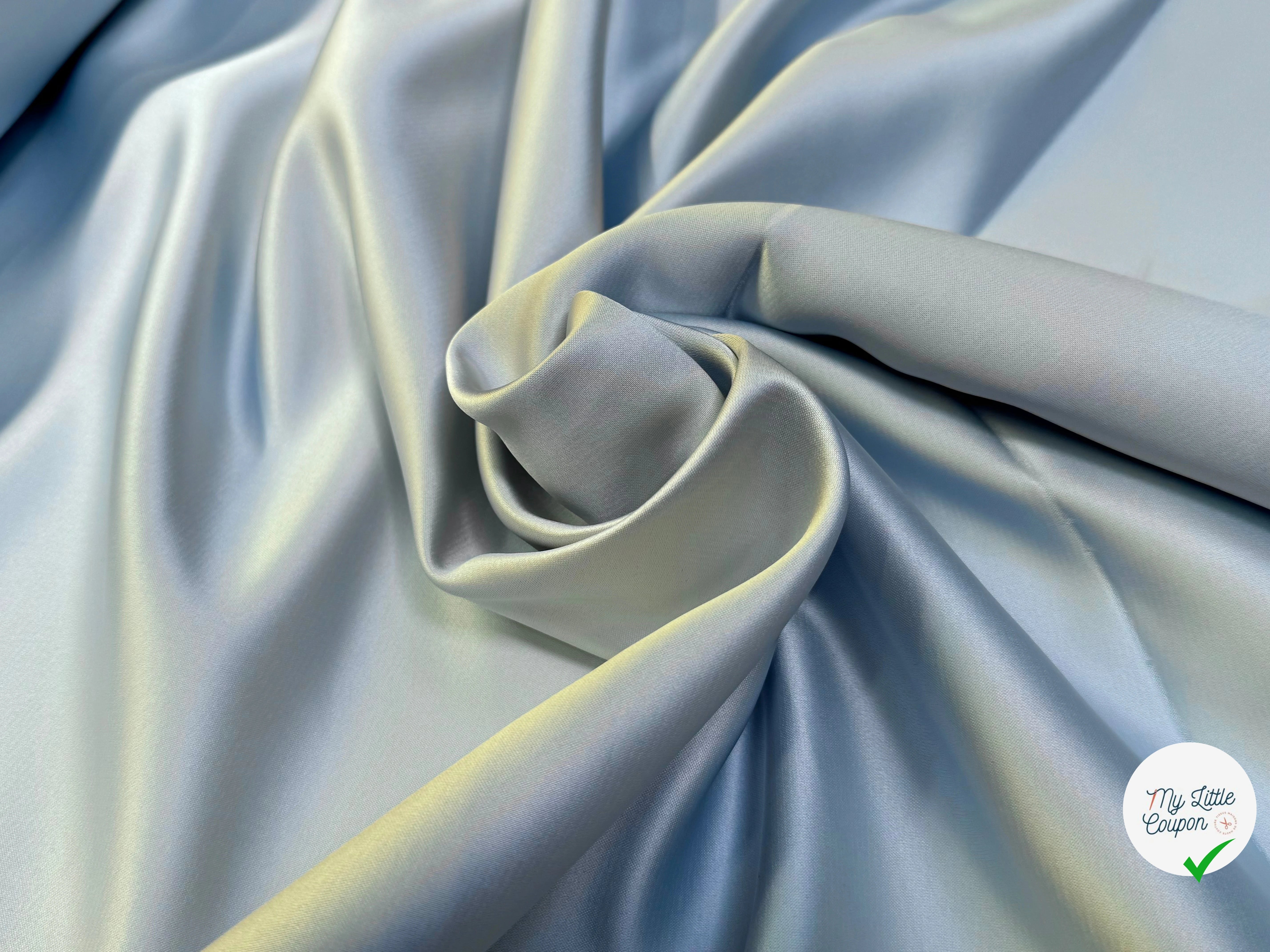 SATIN DOUBLE ÉTTOFE GRIS BLEUTÉ BELLE TENUE - My Little Coupon