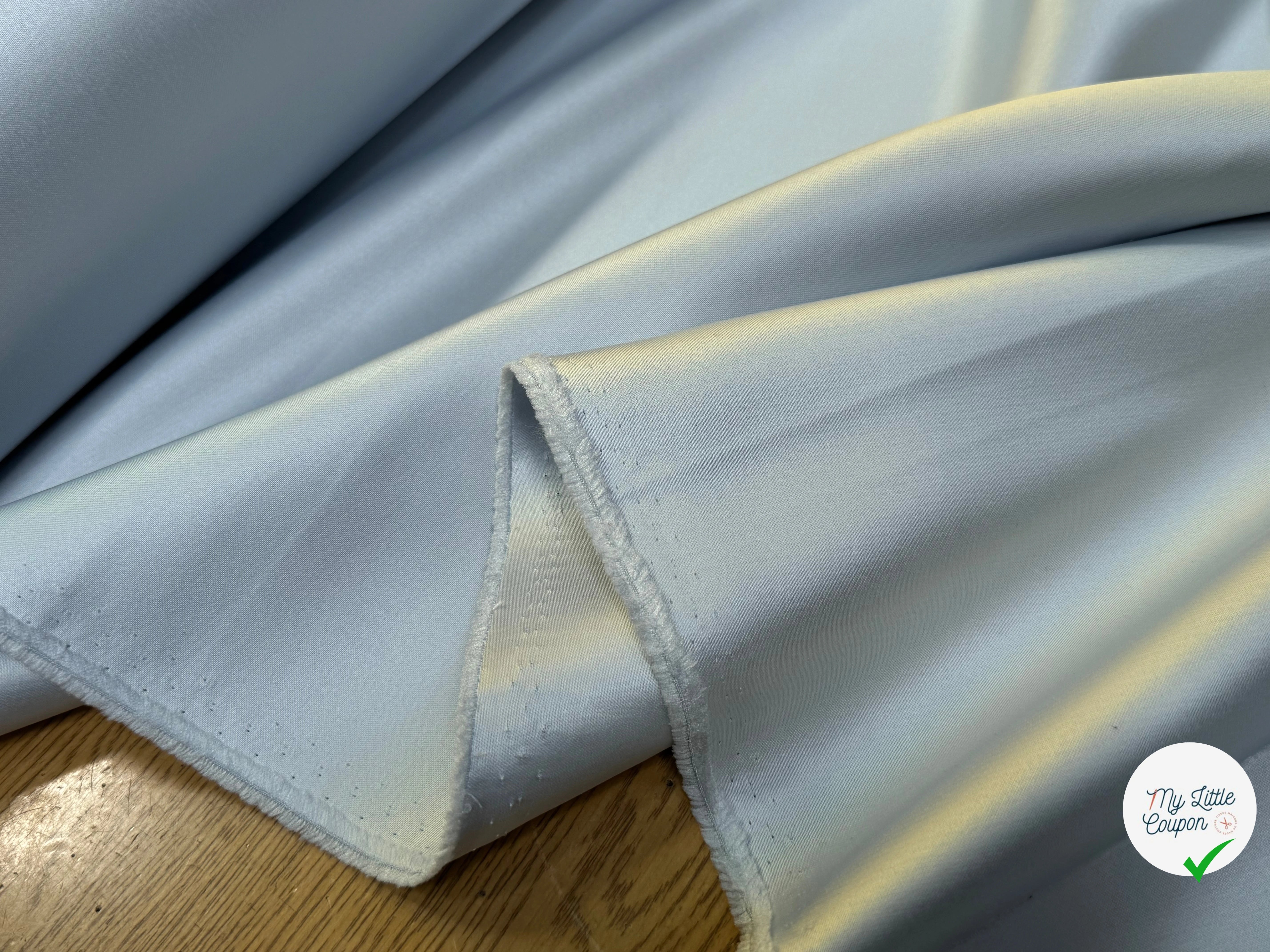 SATIN DOUBLE ÉTTOFE GRIS BLEUTÉ BELLE TENUE - My Little Coupon
